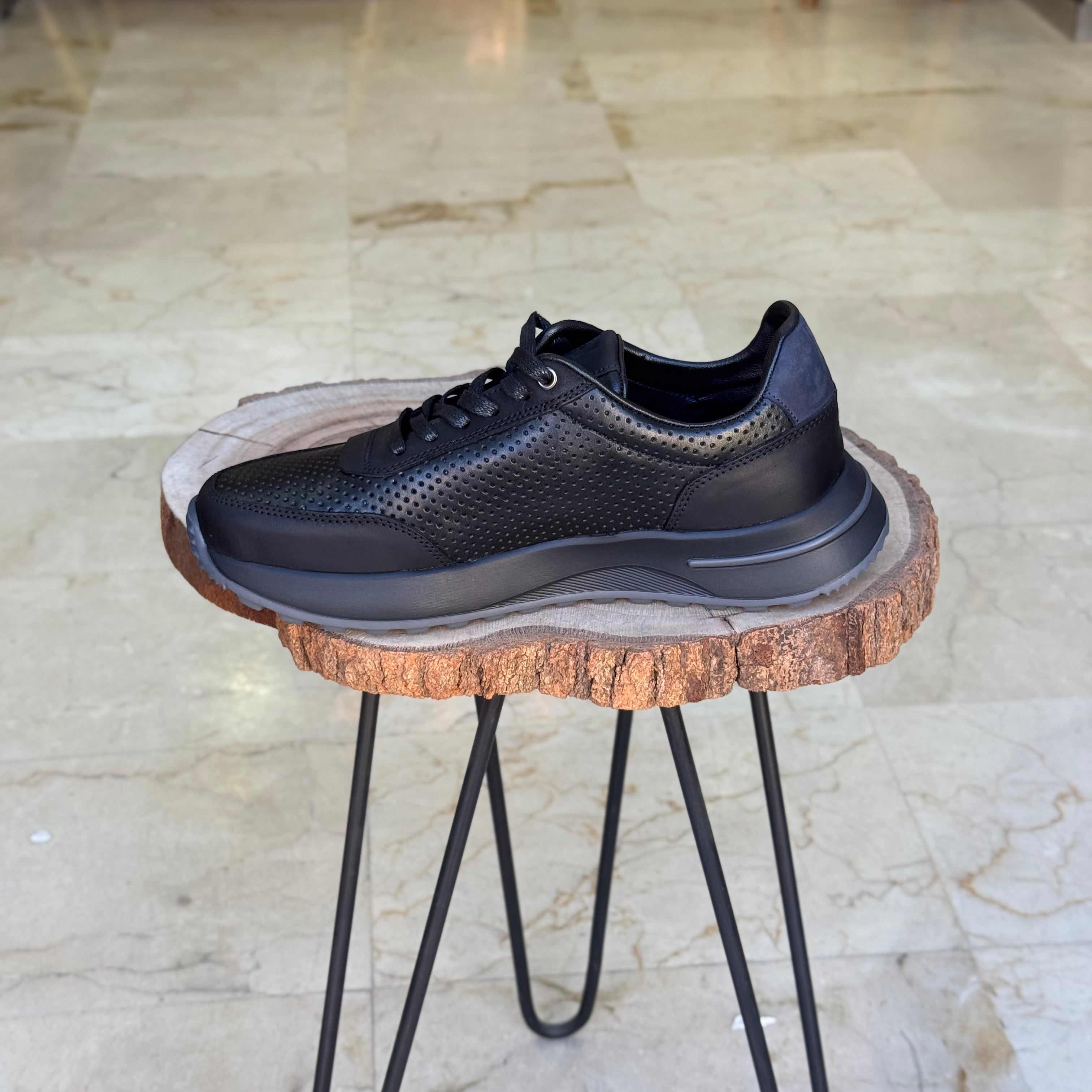 Basket en cuir - 921 noir - Shopilo Shoes