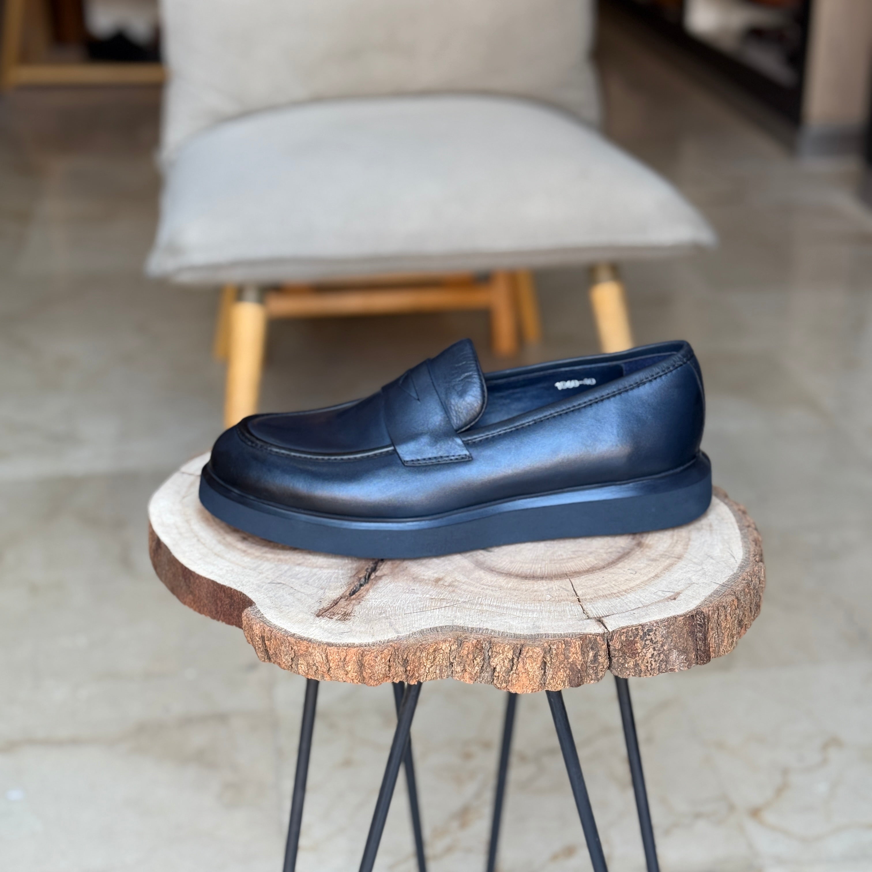 CHAUSSURES EN CUIR VÈRITABLES  DouxPas BLEU