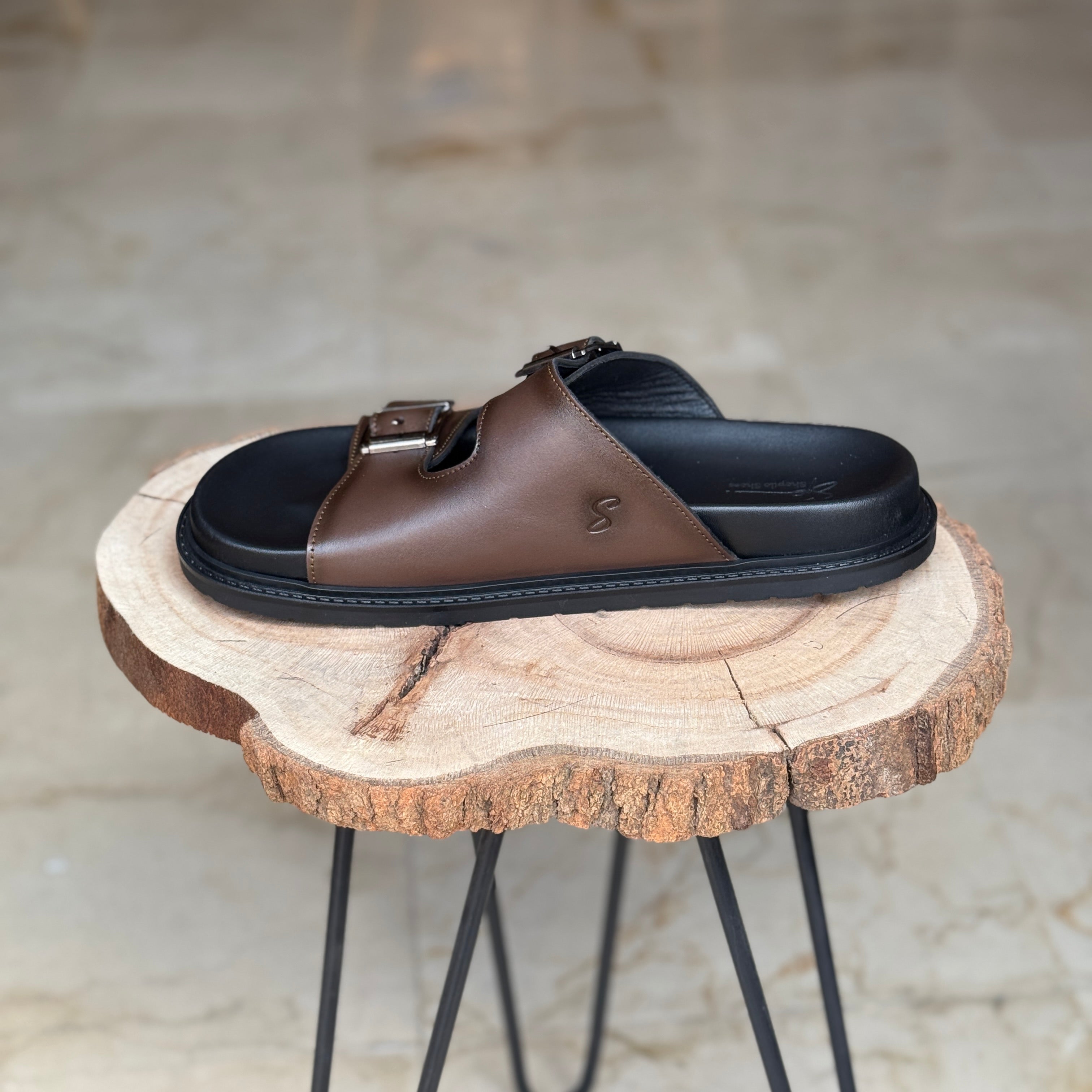 SANDALE EN CUIR CASTELO 204 MARRON8