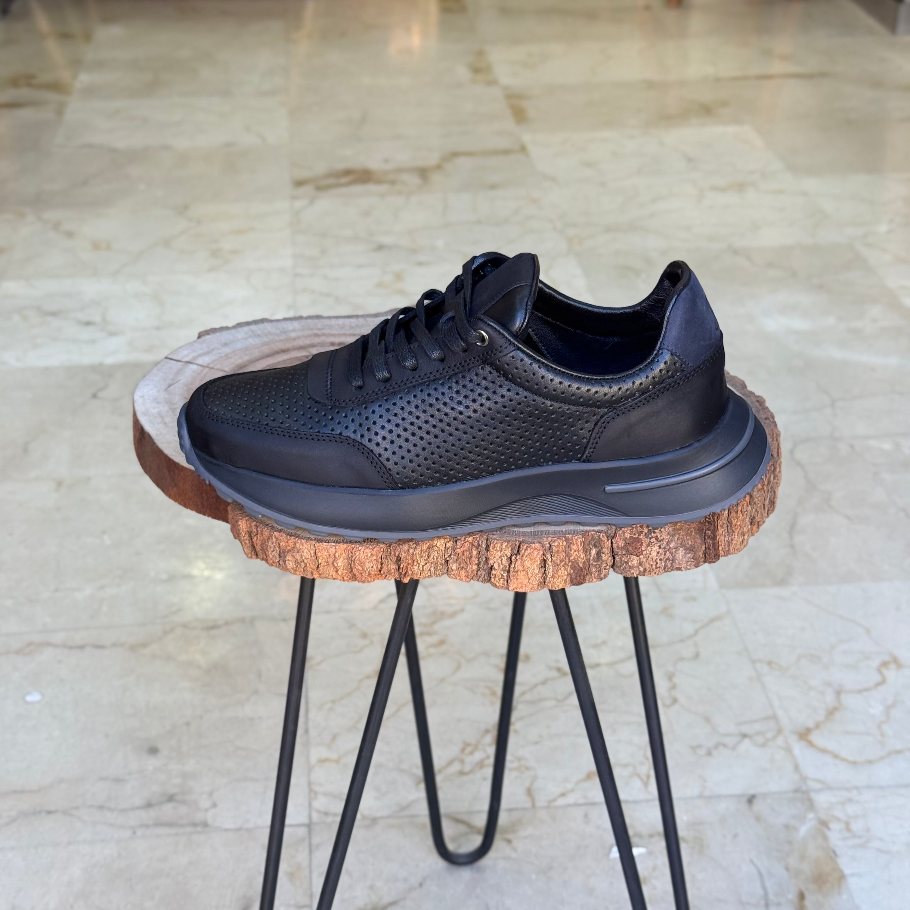 Basket en cuir - 921 noir - Shopilo Shoes