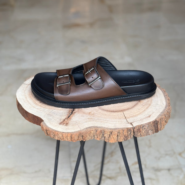 SANDALE EN CUIR CASTELO 204 MARRON