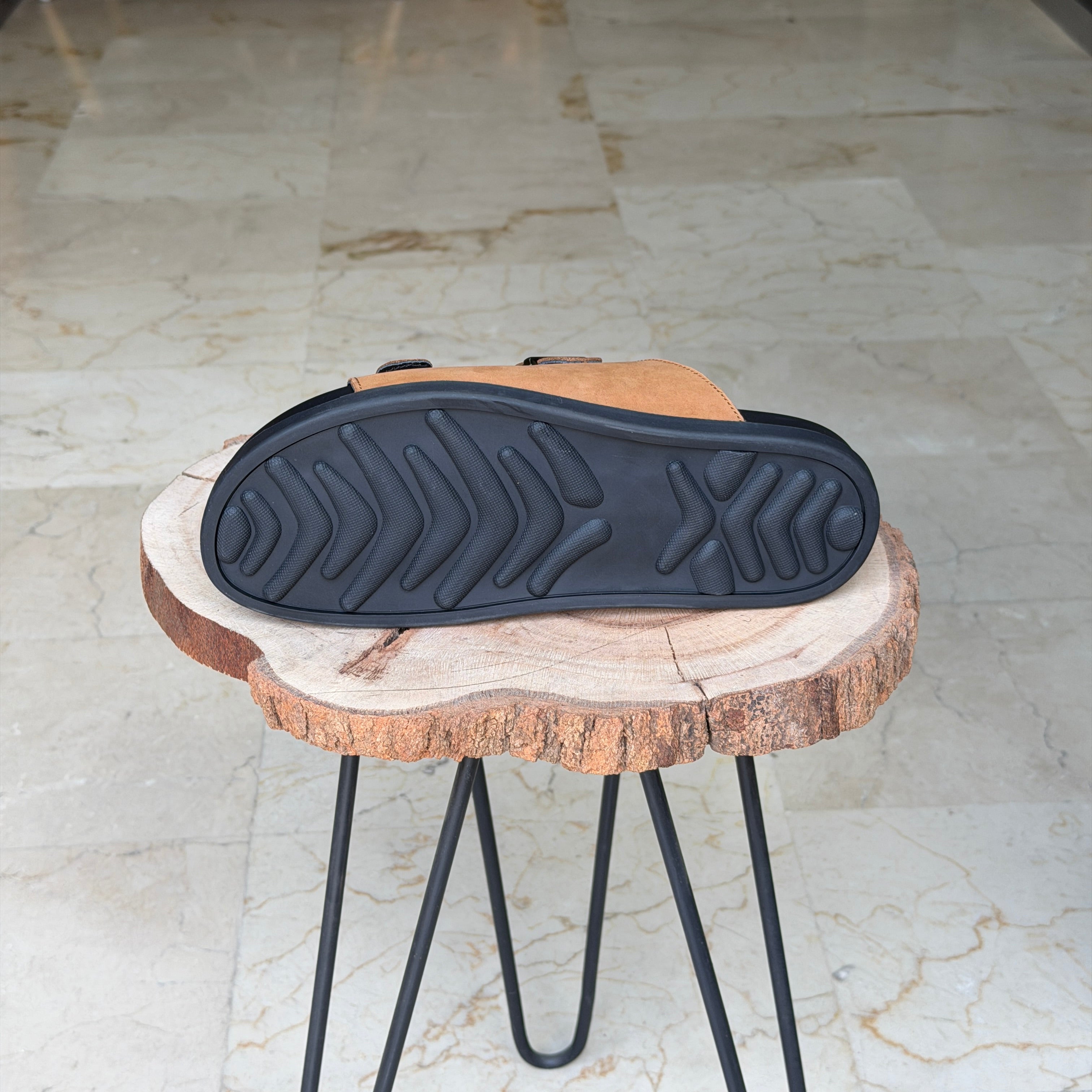 SANDALE EN CUIR Terra-Cuir 204 Taba Nubuck - Shopilo Shoes