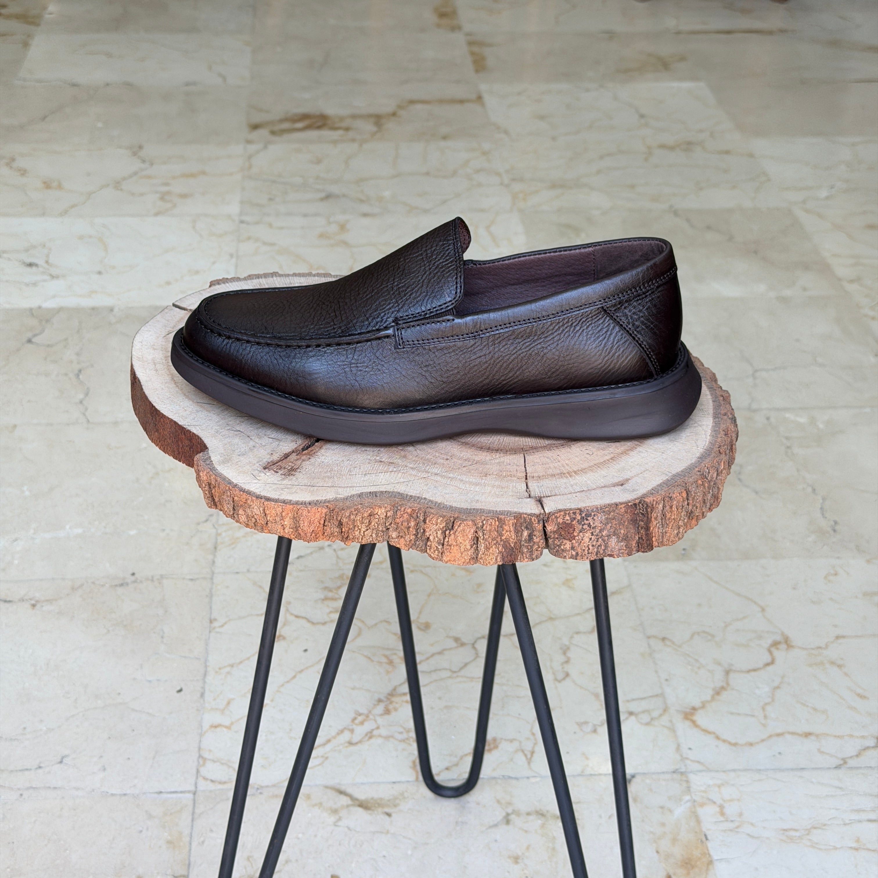 CHAUSSURES EN CUIR VÈRITABLES ELLEGANO 384 MARRON