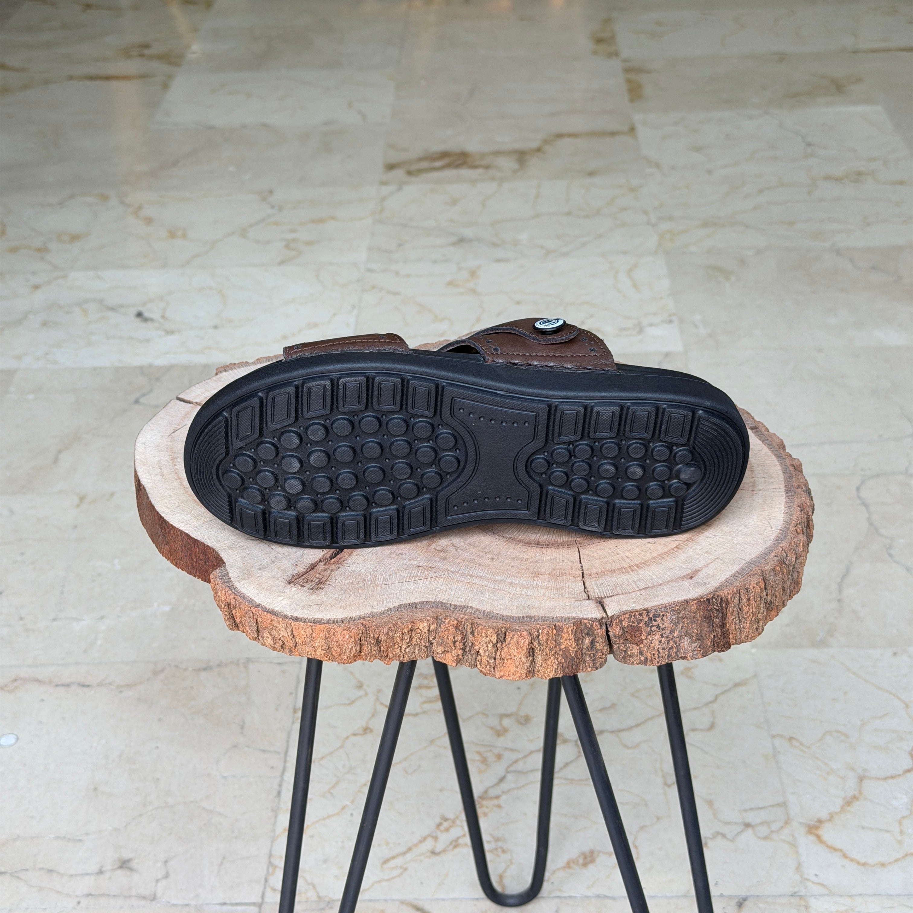 SANDALE EN CUIR Ergonomic Arch S44 MARRON