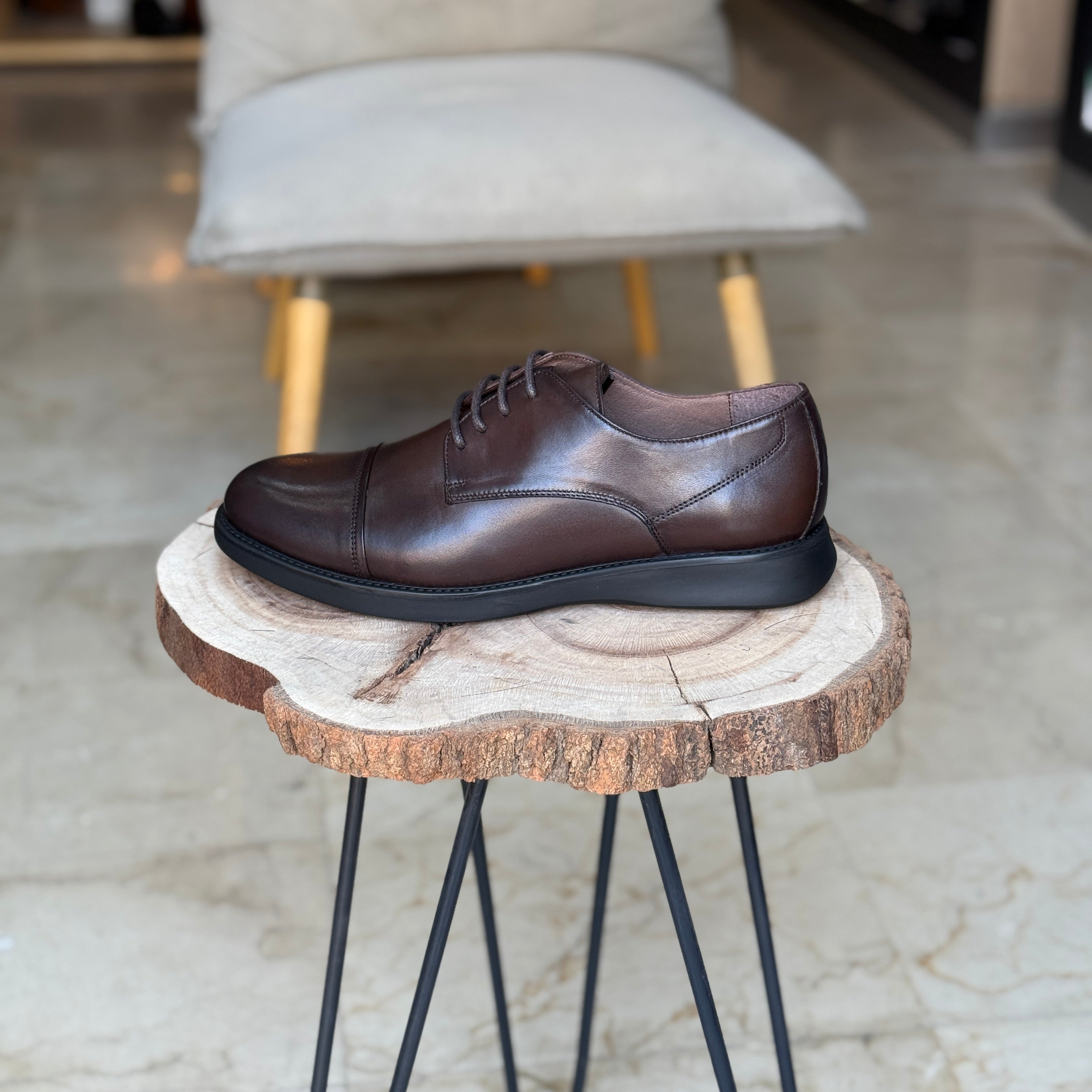 CHAUSSURES EN CUIR VÈRITABLES ELLEGANO 341 MARRON