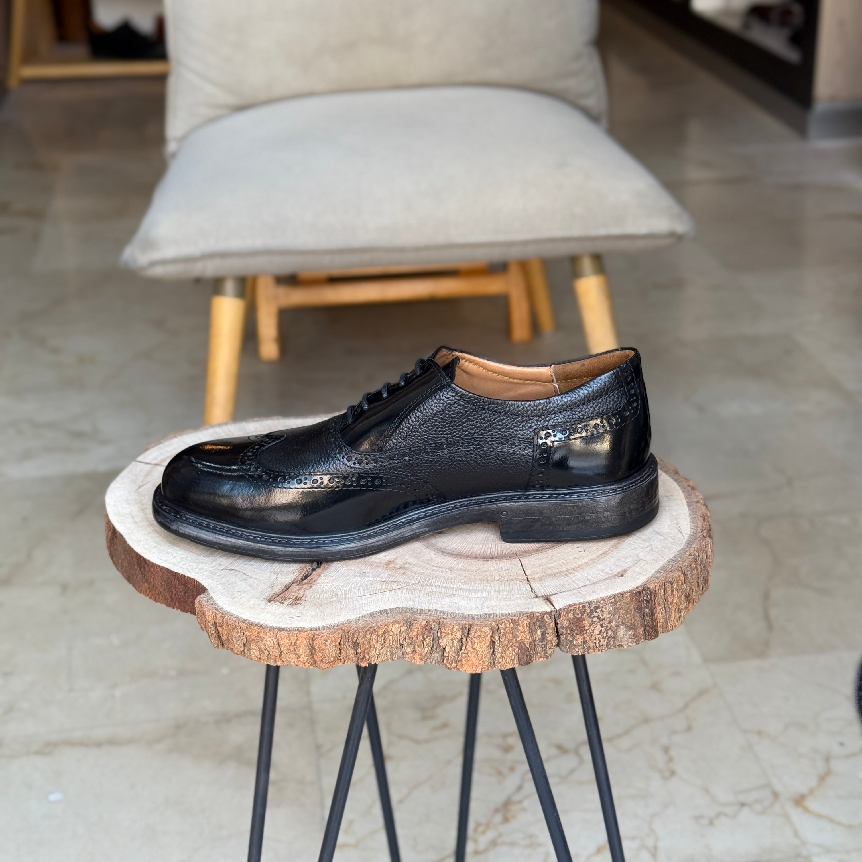 CHAUSSURES EN CUIR VÈRITABLES  REF: IT1066 NOIR