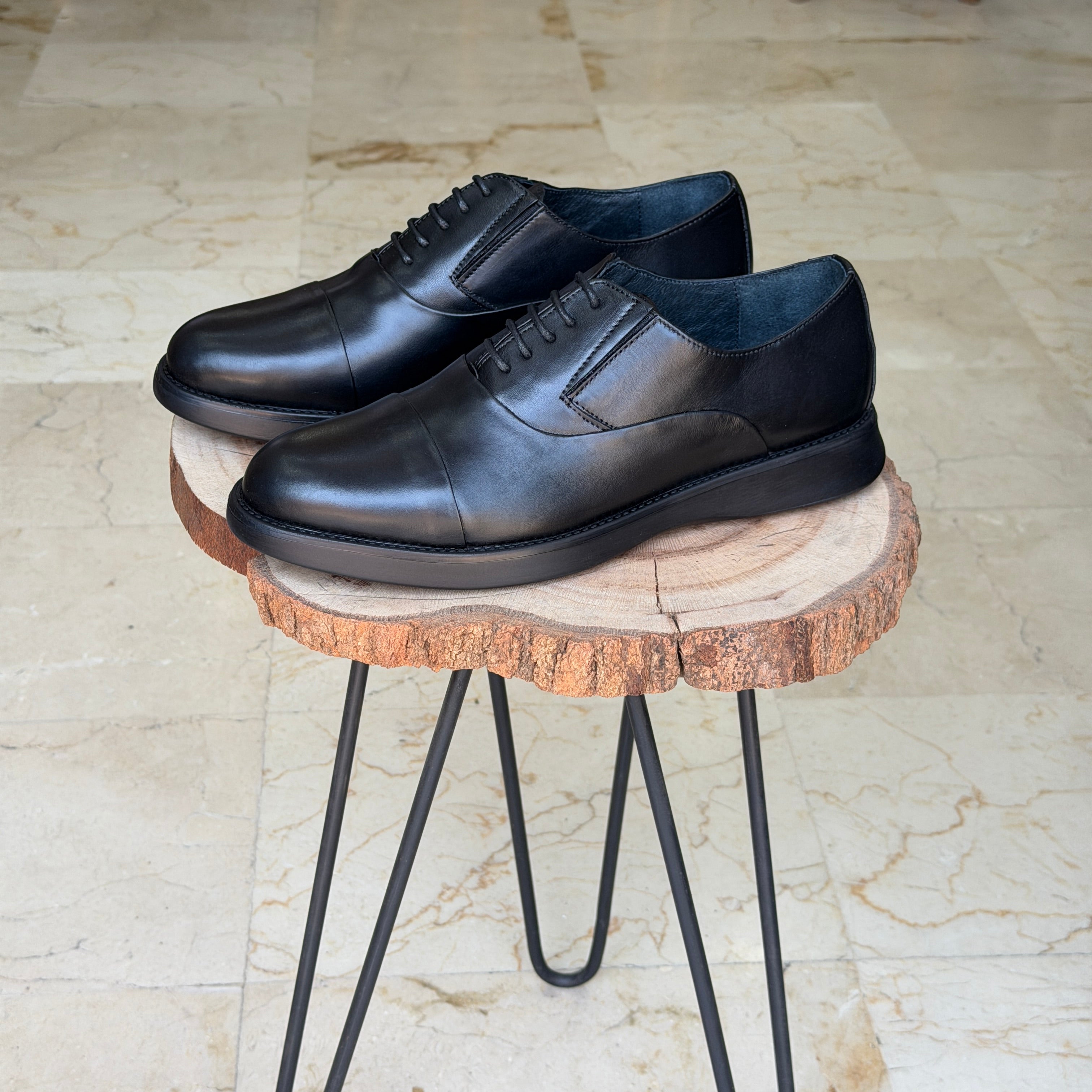 CHAUSSURES EN CUIR ELLEGANO 380 NOIR