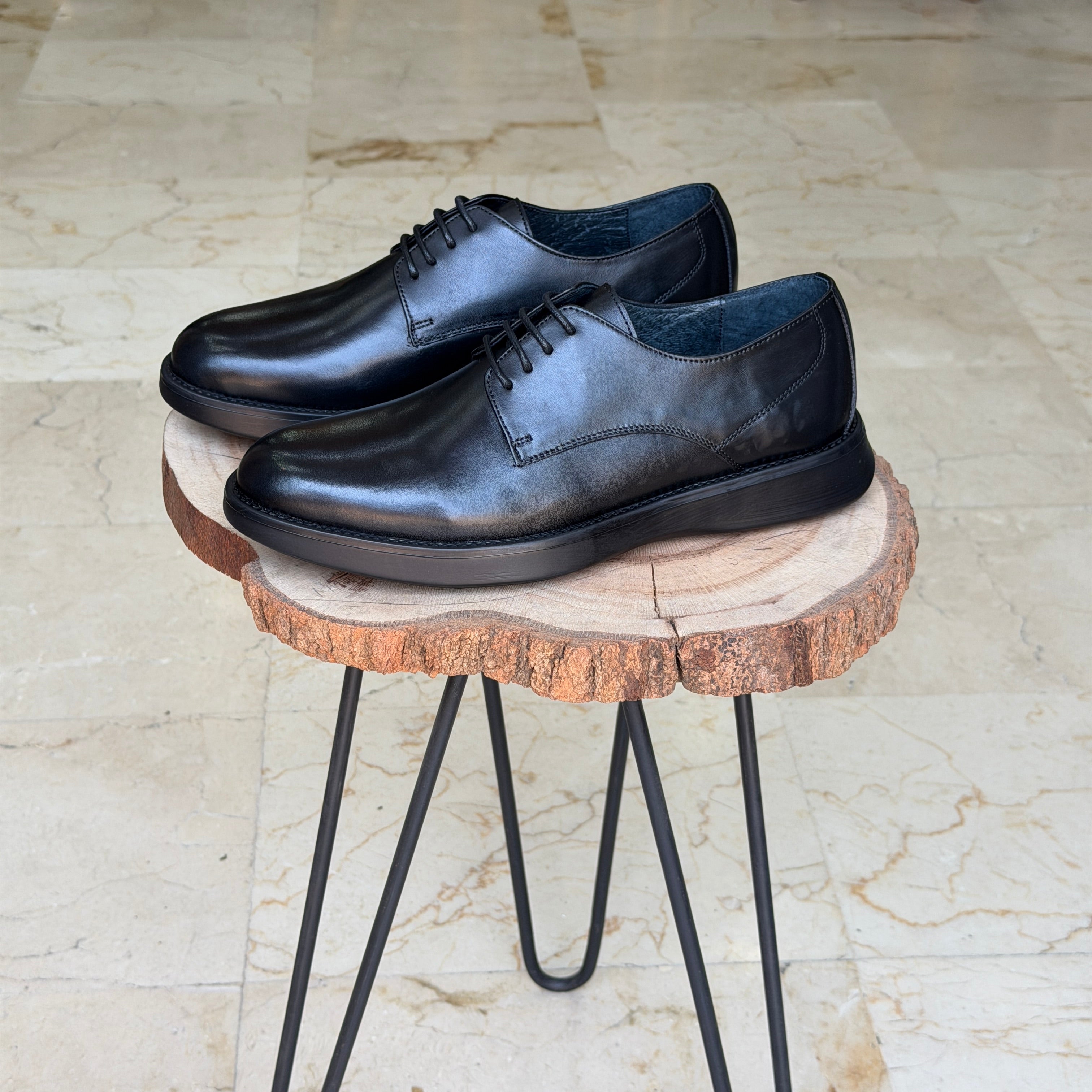 CHAUSSURES EN CUIR ELLEGANO 342 NOIR