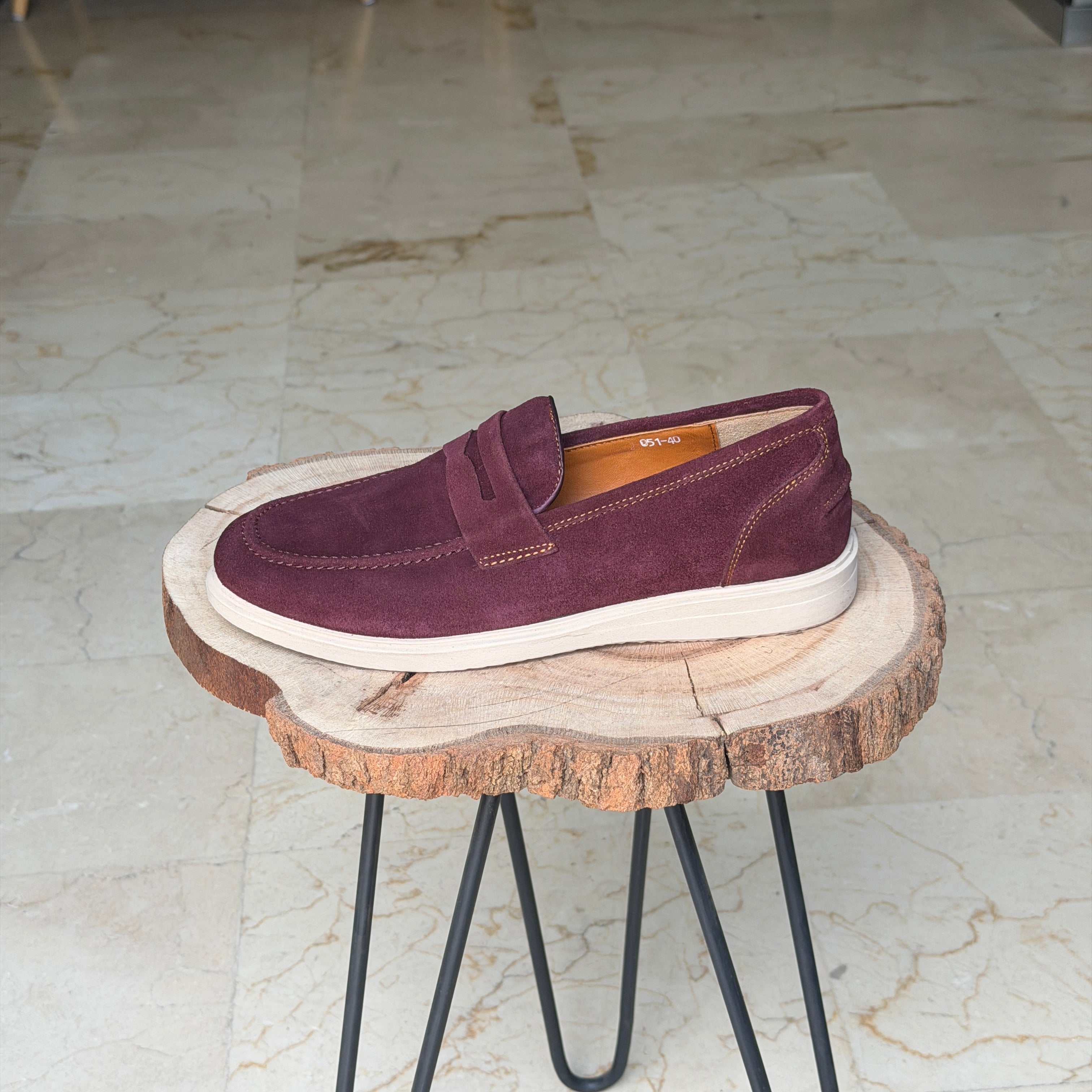 MOCASSIN EN DAIM BERLIN 051 GRONA - Shopilo Shoes