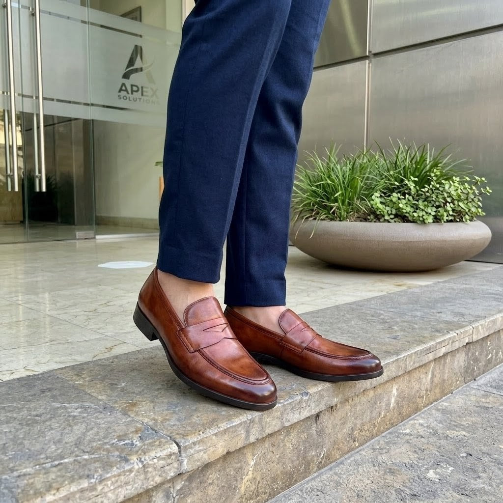 Loafer Cuir Luxe Homme - TABAC