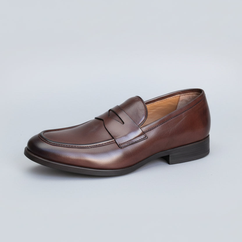Loafer Cuir Luxe Homme - MARRON