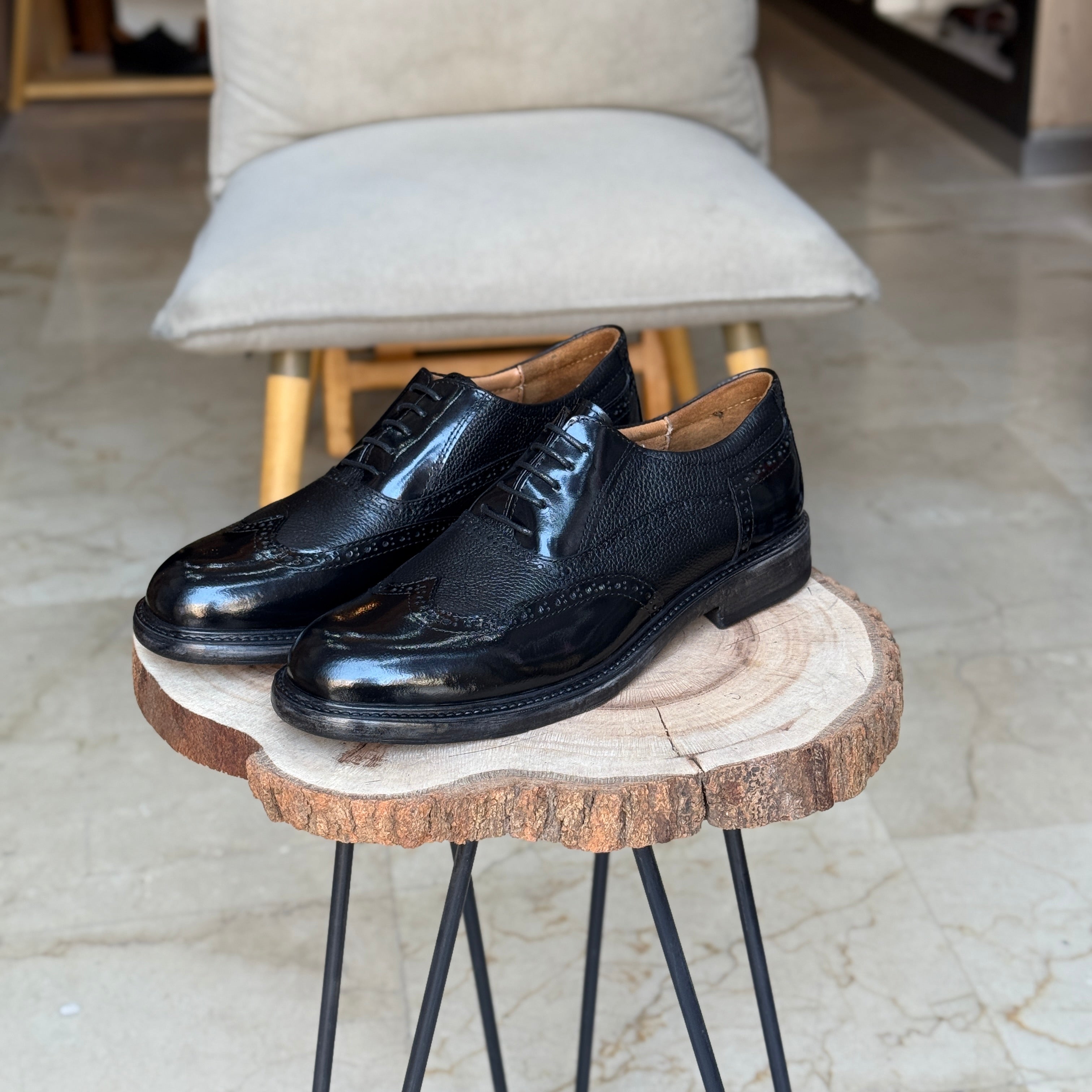 CHAUSSURES EN CUIR VÈRITABLES  REF: IT1066 NOIR