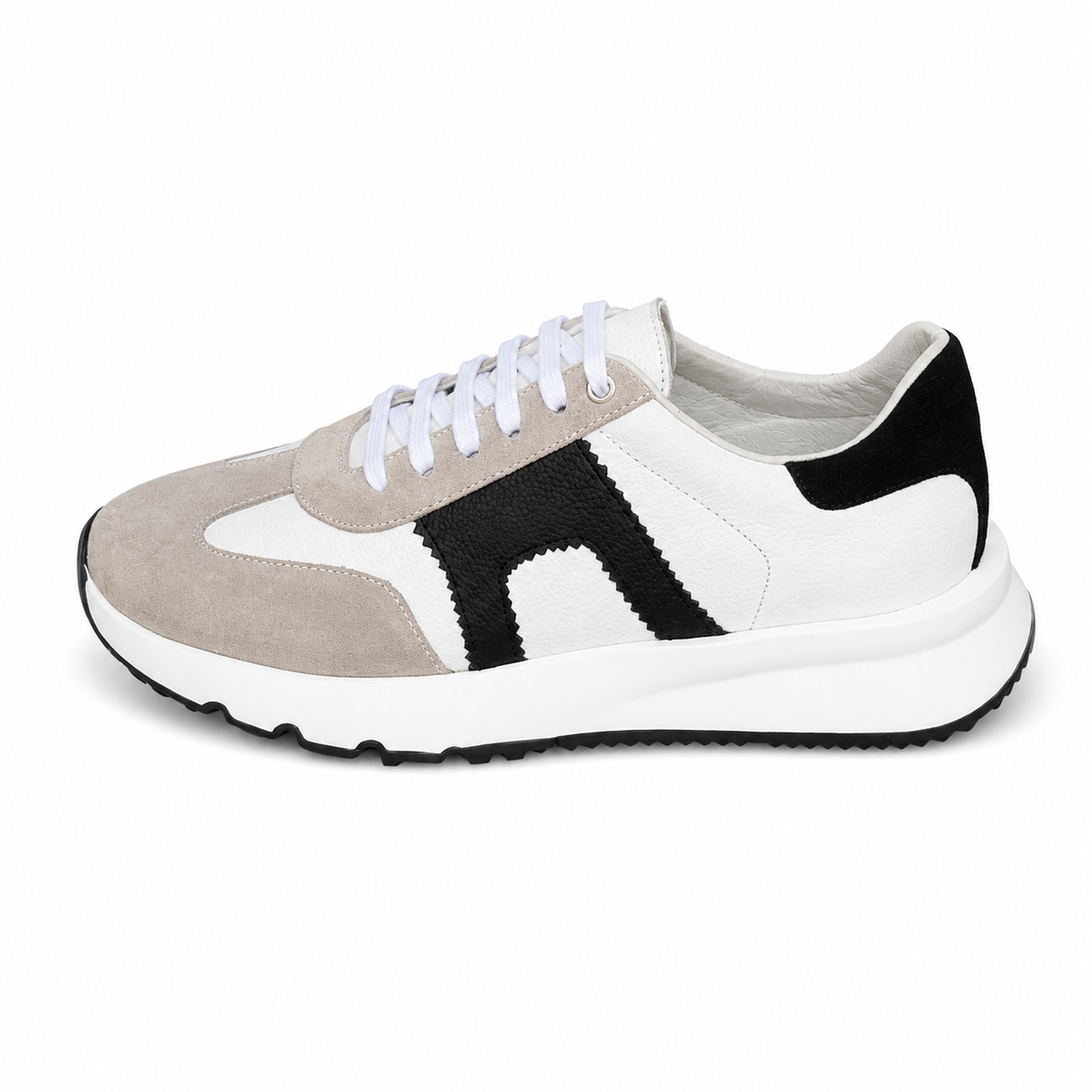 basket en cuir - 926 New BLANC GARNAJ NOIR