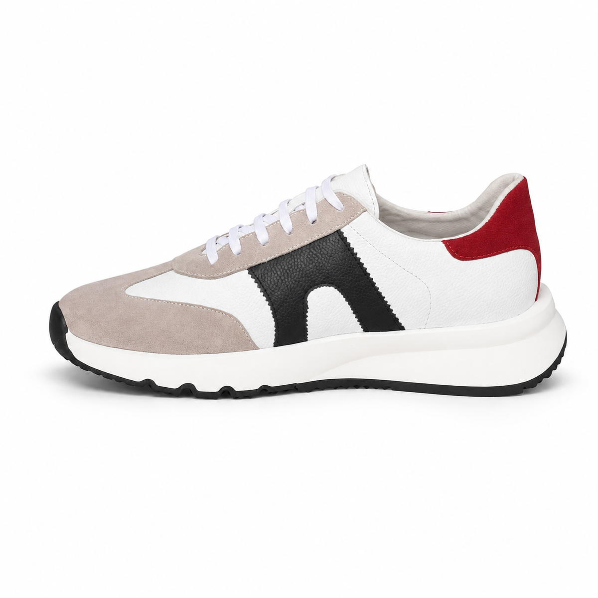 basket en cuir - 926 New BLANC GARNAJ ROUGE