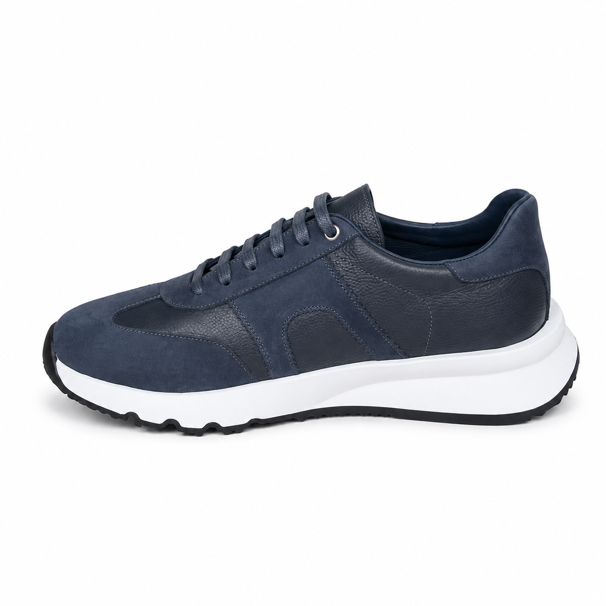 basket en cuir - 926 New GRIS & N