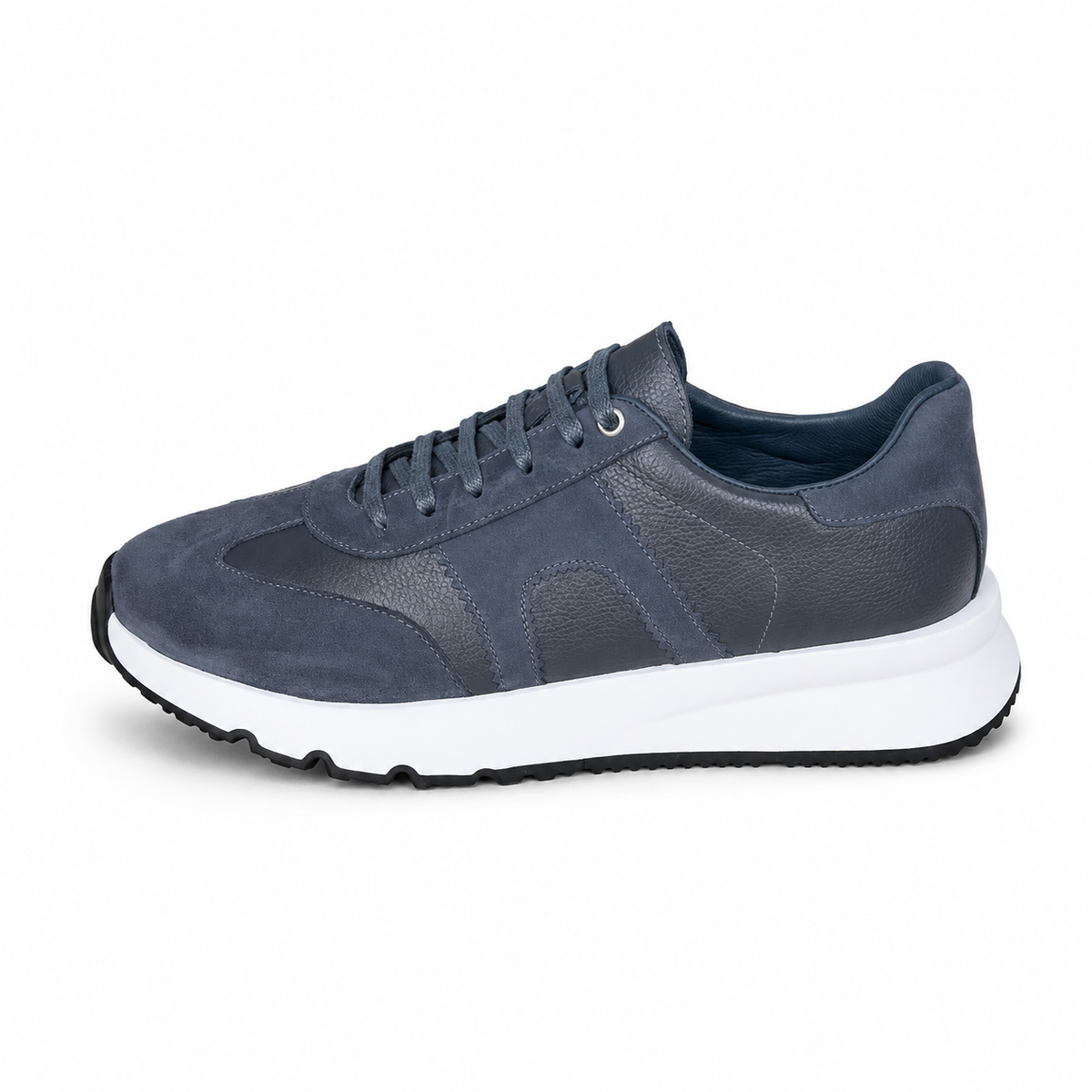 basket en cuir - 926 New GRIS & N