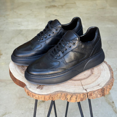 basket en cuir - 874 noir