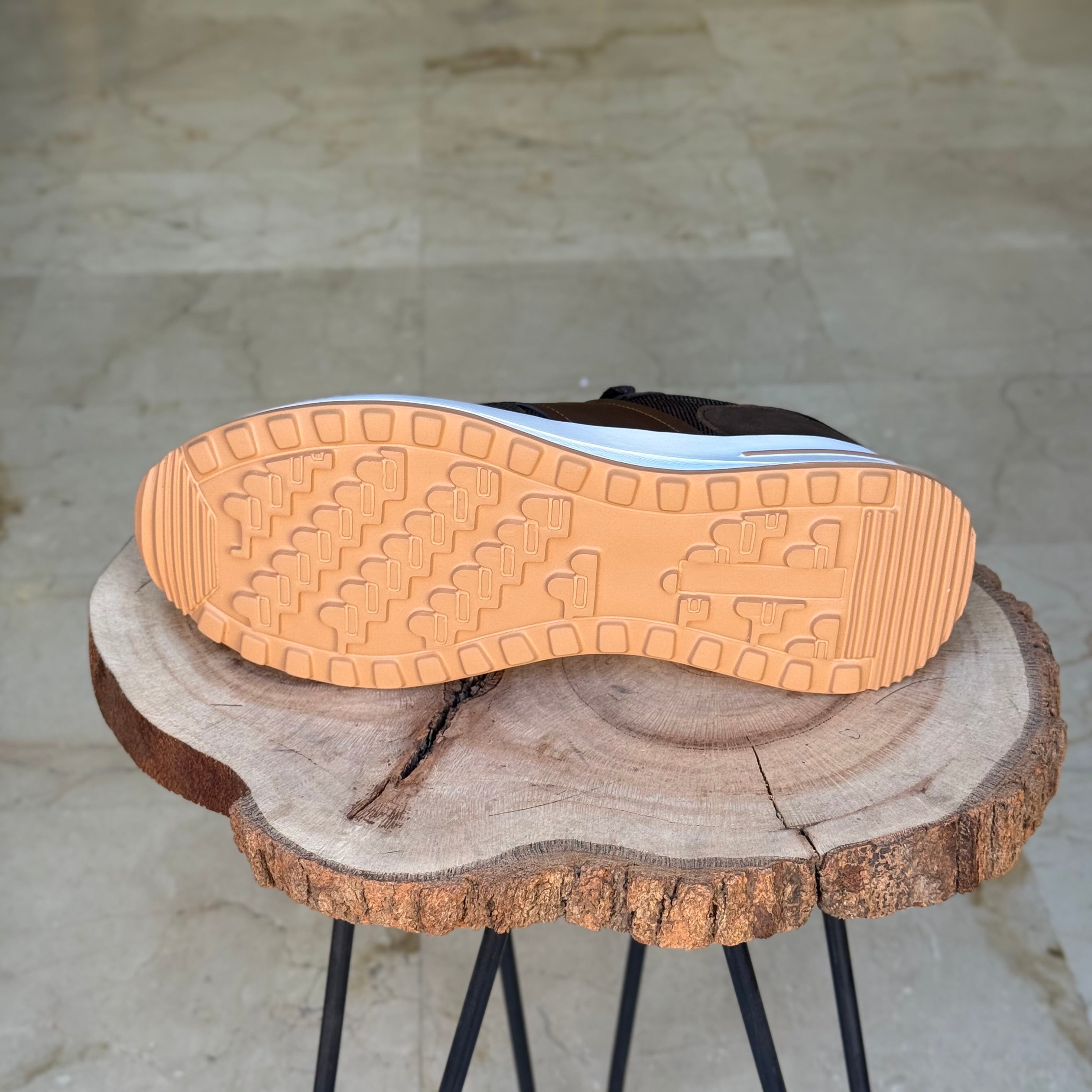 Basket en cuir - 929 marron / b