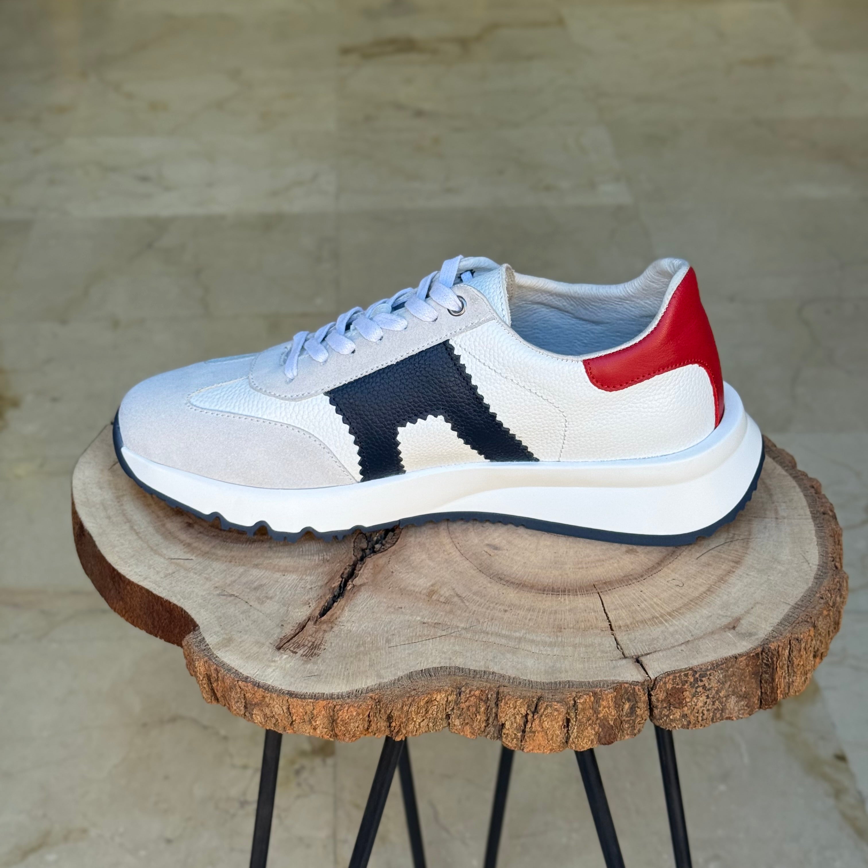 Basket en cuir - 926 blanc - Shopilo Shoes