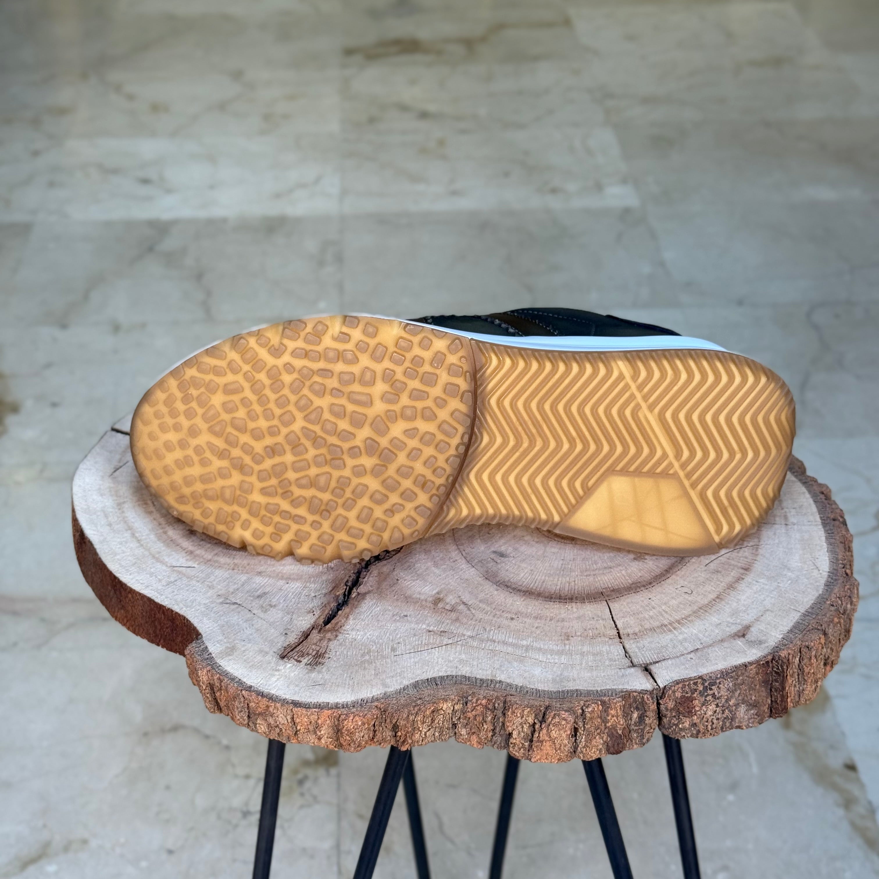 Basket en cuir - 926 vert/ b