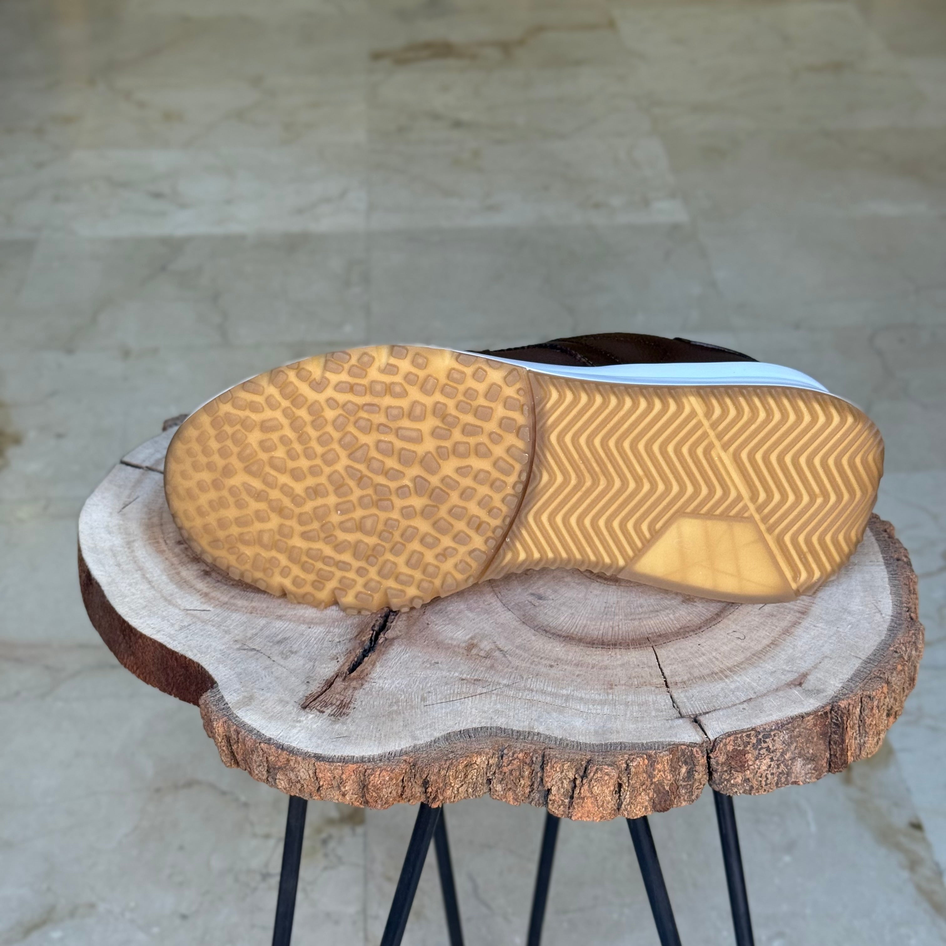 basket en cuir - 926 marron / b