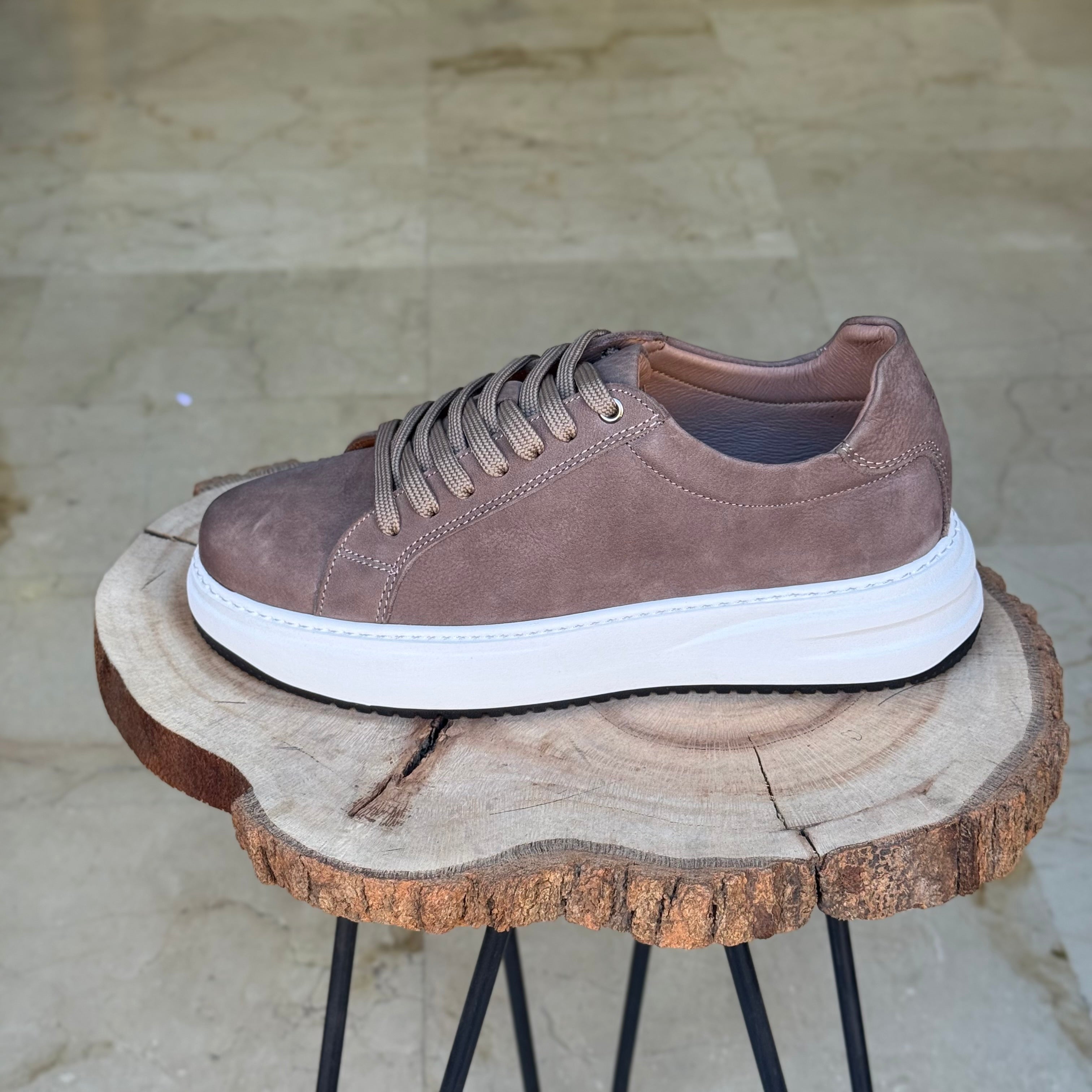 basket en cuir - 825 beige