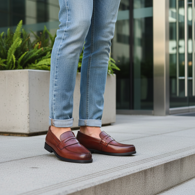 CHAUSSURES EN CUIR DEXTER TABAC - Shopilo Shoes