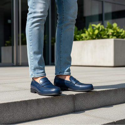 CHAUSSURES EN CUIR DEXTER BLEU - Shopilo Shoes
