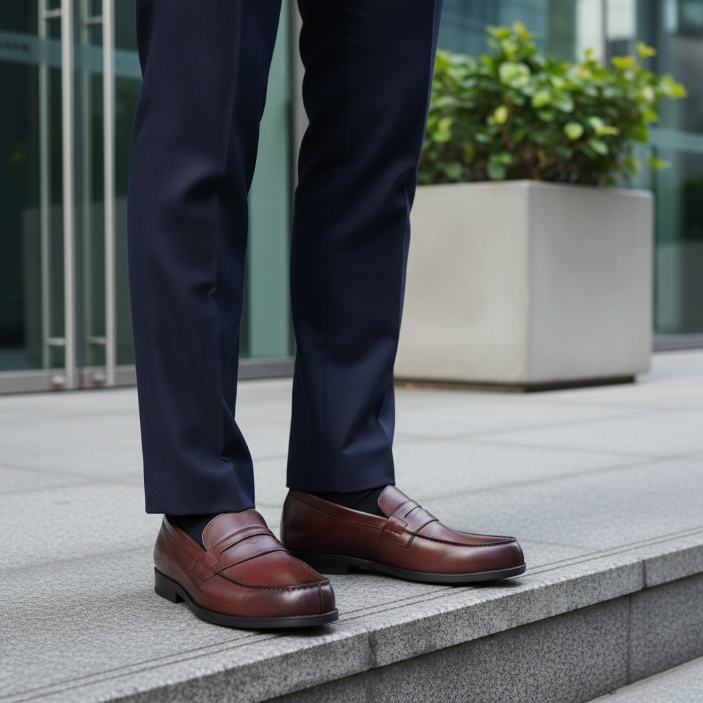 CHAUSSURES EN CUIR DEXTER MARRON