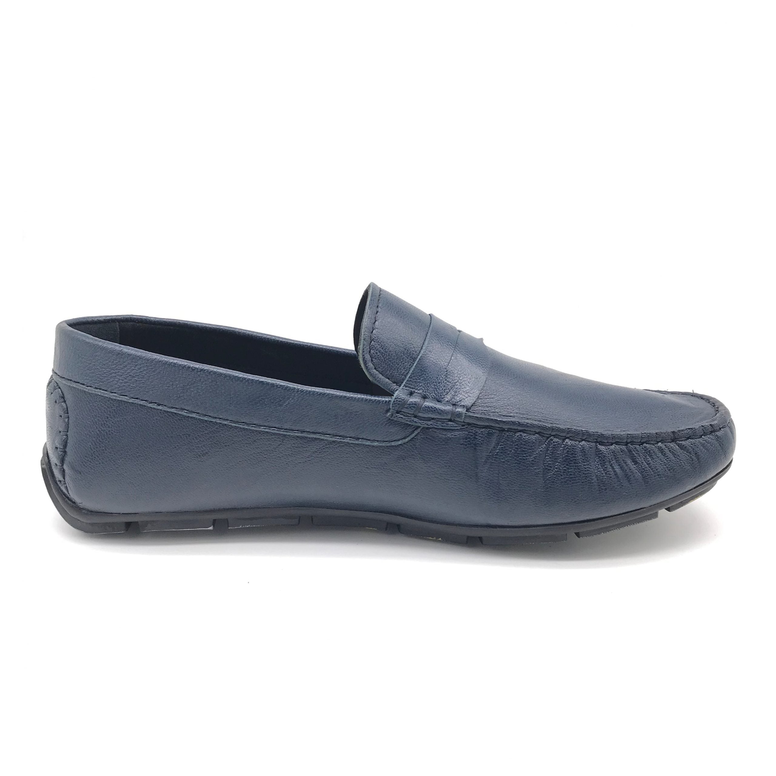 Mocassin En Cuir &1827&bleu
