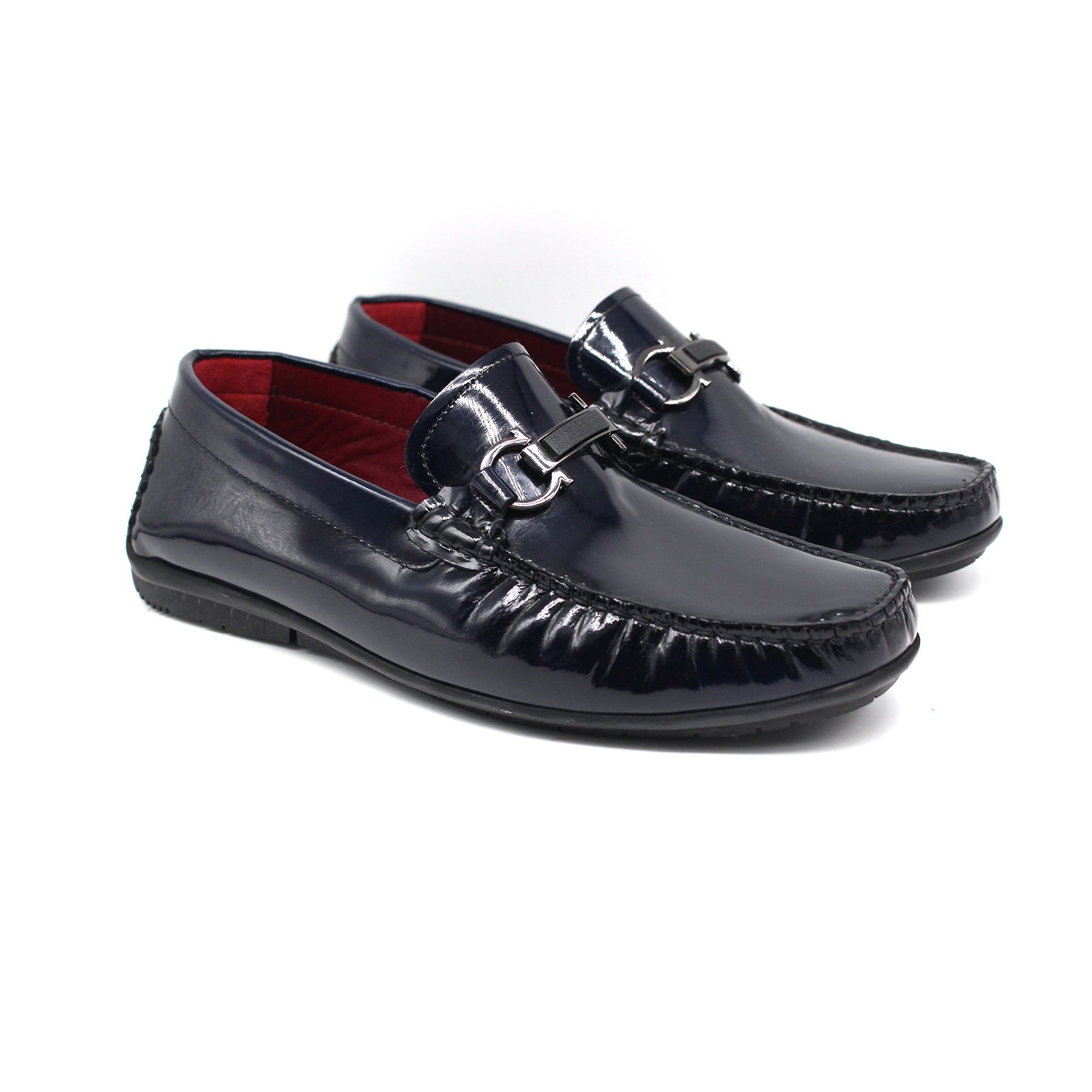 Mocassin en Cuir Ref : 0028 Bleu Demasquable