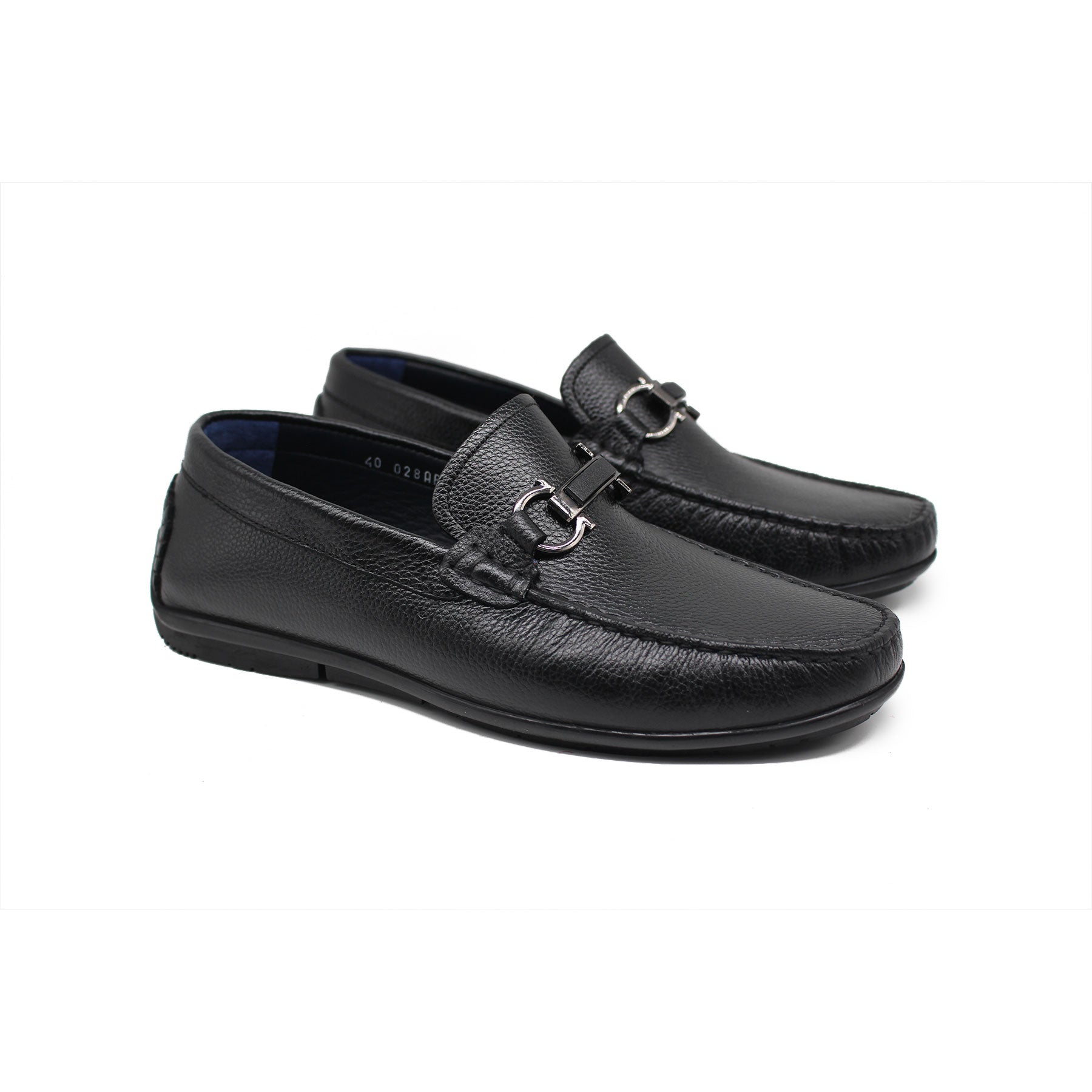 Mocassin en Cuir Ref : 0028 Noir