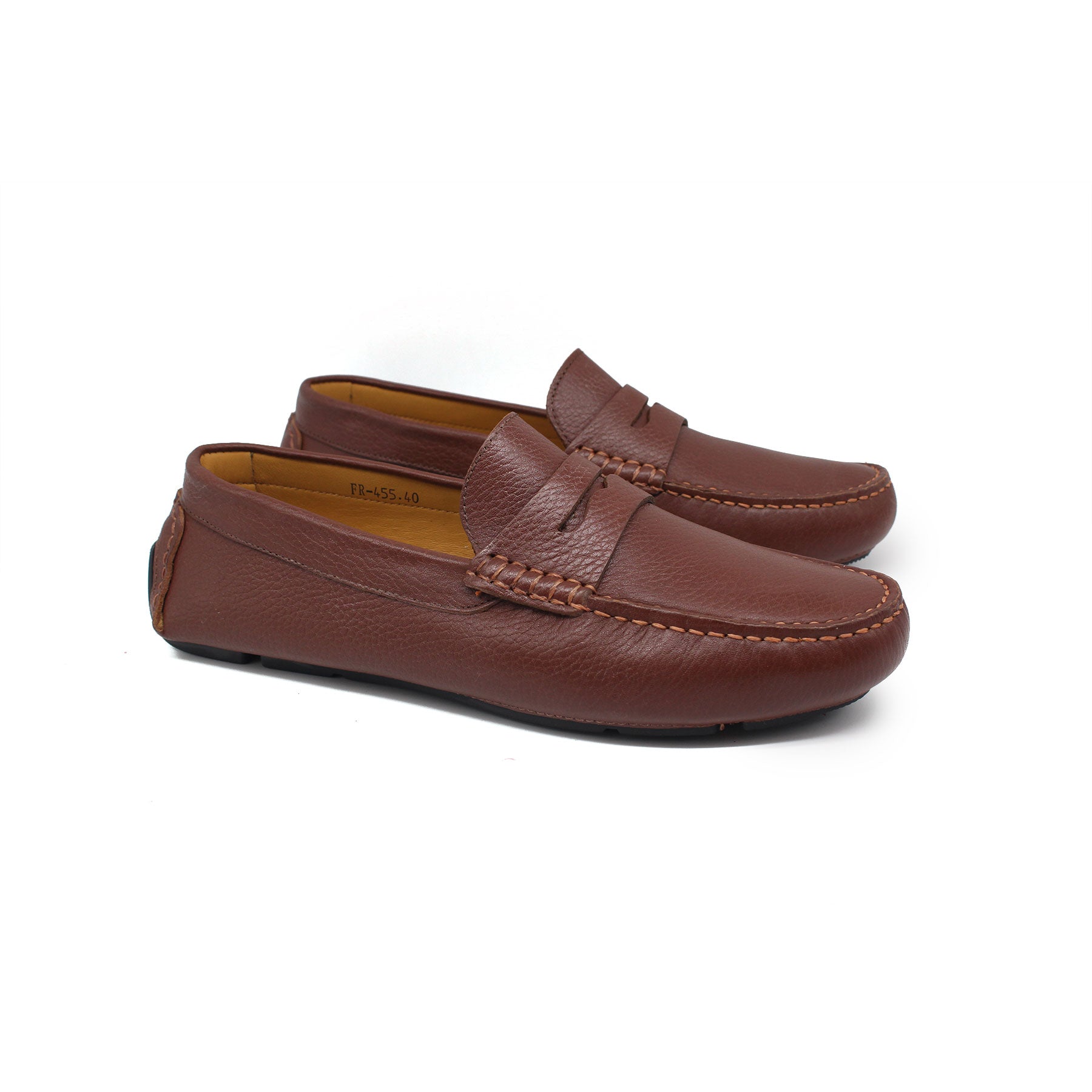 Mocassin en Cuir Ref : 455 Marron Clair
