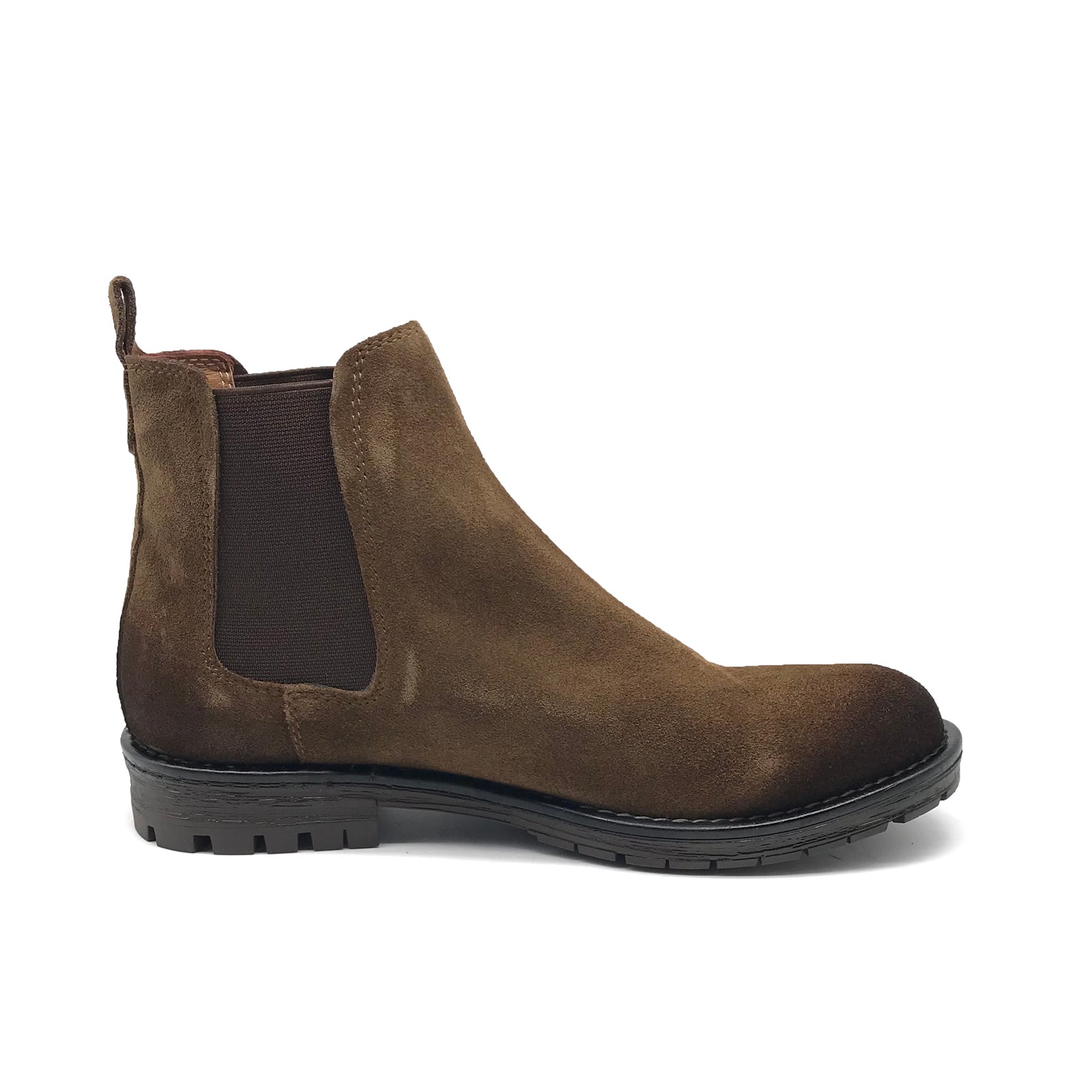 Ref: 402 Bottine en Cuir Daim Vert Militaire - Shopilo Shoes