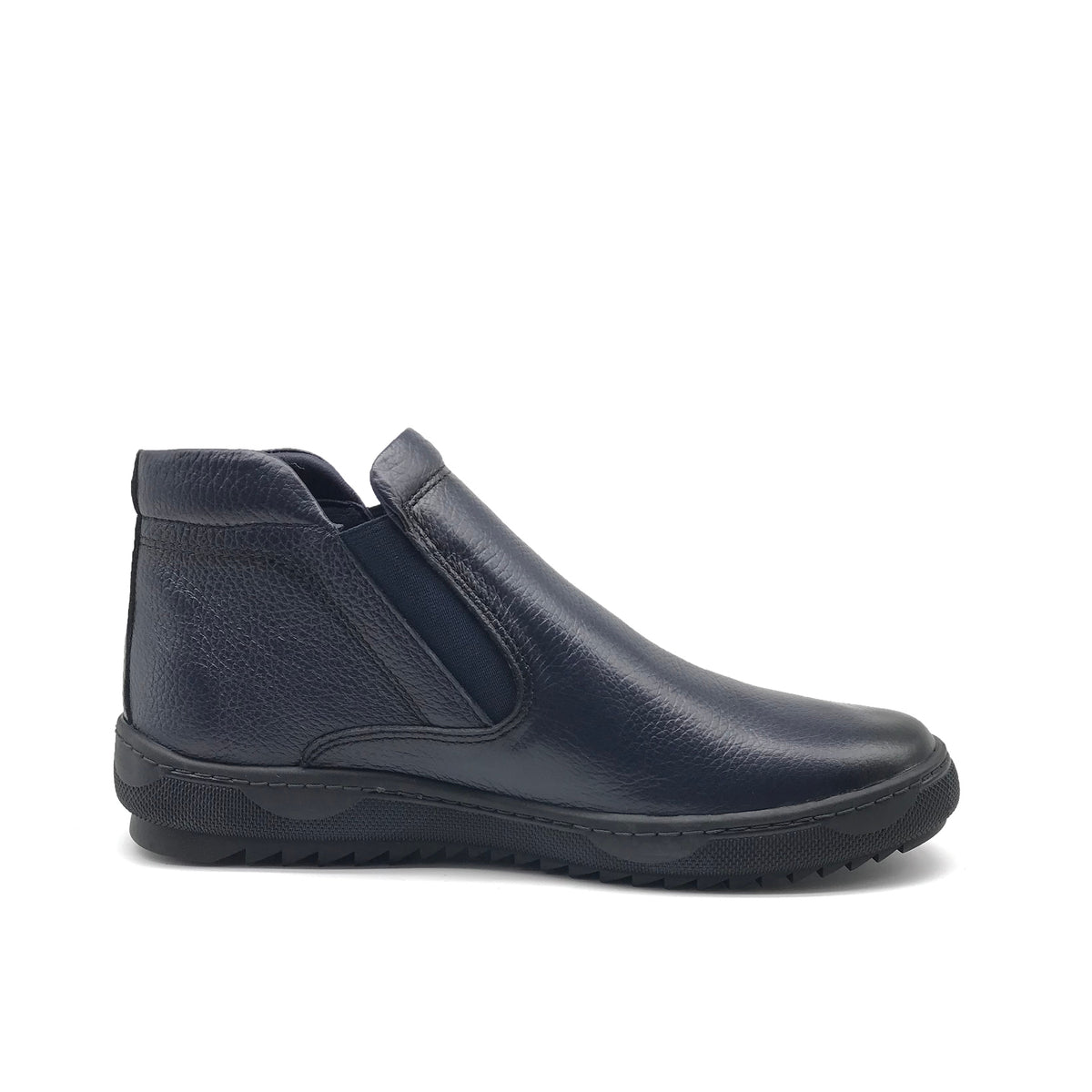 Ref: 243 Bottine en Cuir Bleu - Shopilo Shoes