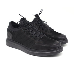 REF: 741 BASKET EN CUIR NOIR