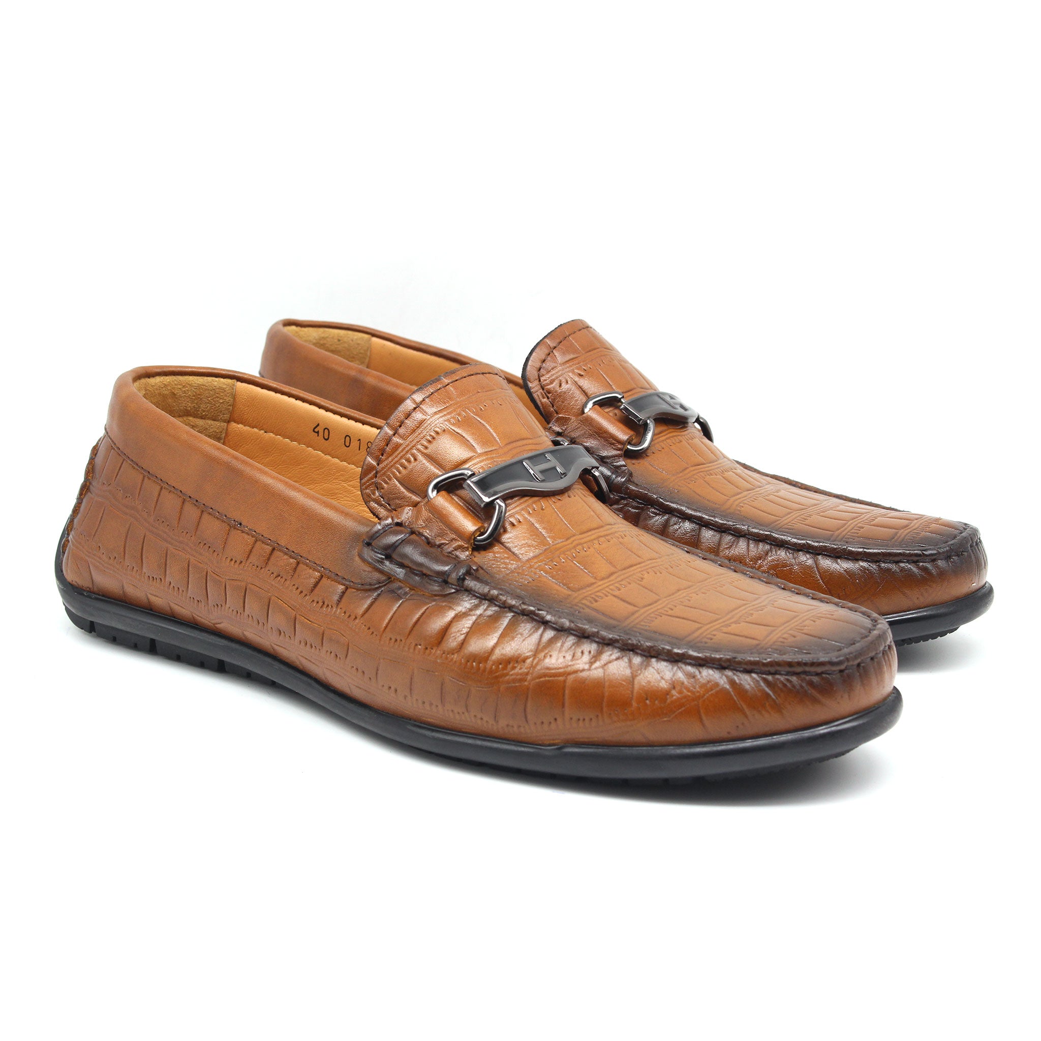 MOCASSIN EN CUIR REF 01818 MARRON CLAIR AR