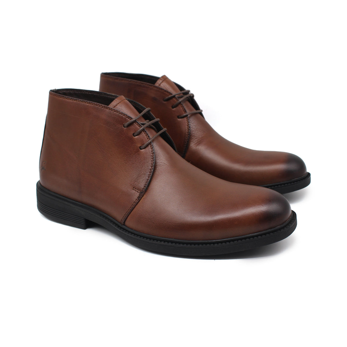 Ref: 1811 Bottine en Cuir Marron Clair 4MDL - Shopilo Shoes
