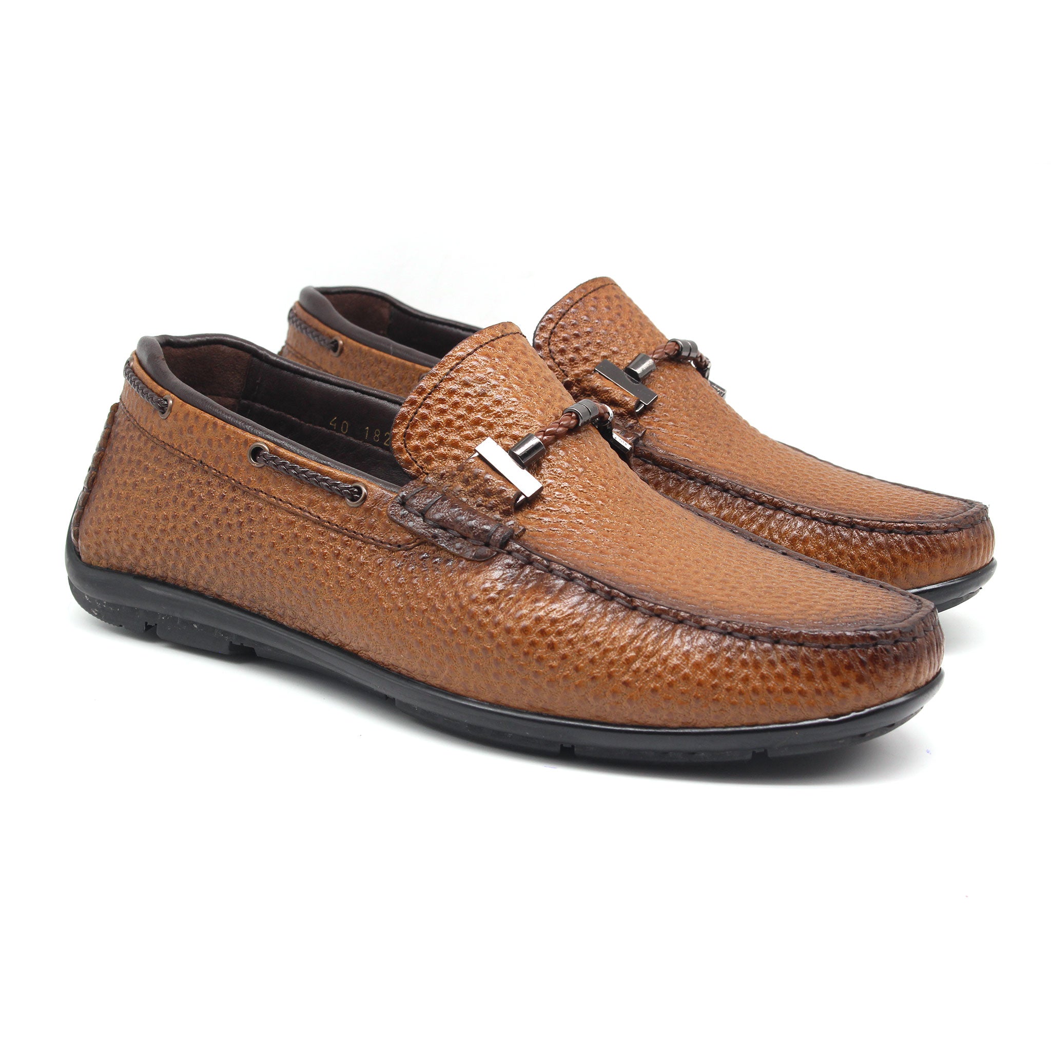 MOCASSIN EN CUIR REF 1823 MARRON CLAIR AR