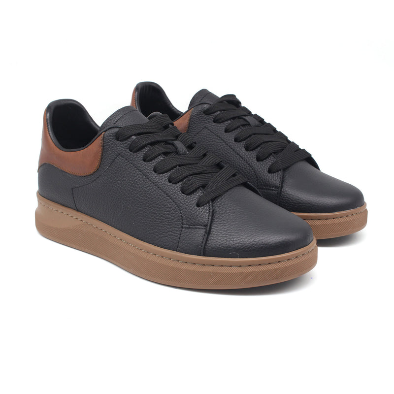 REF: 882 BASKET EN CUIR NOIR - T 5076