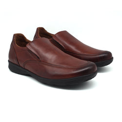 CHAUSSURE MEDICALE EN CUIR REF: 5047  MARRON FONCE TK23