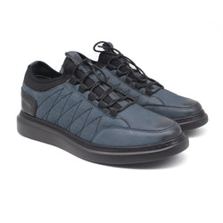 REF: 741 BASKET EN CUIR BLEU