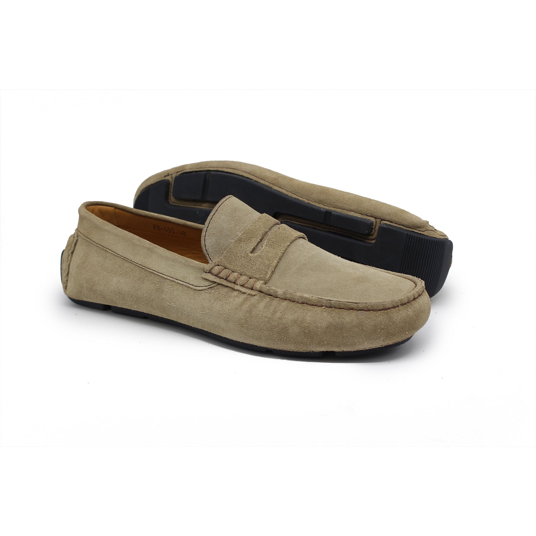 Mocassin en Cuir Ref : 455 Biege Daim
