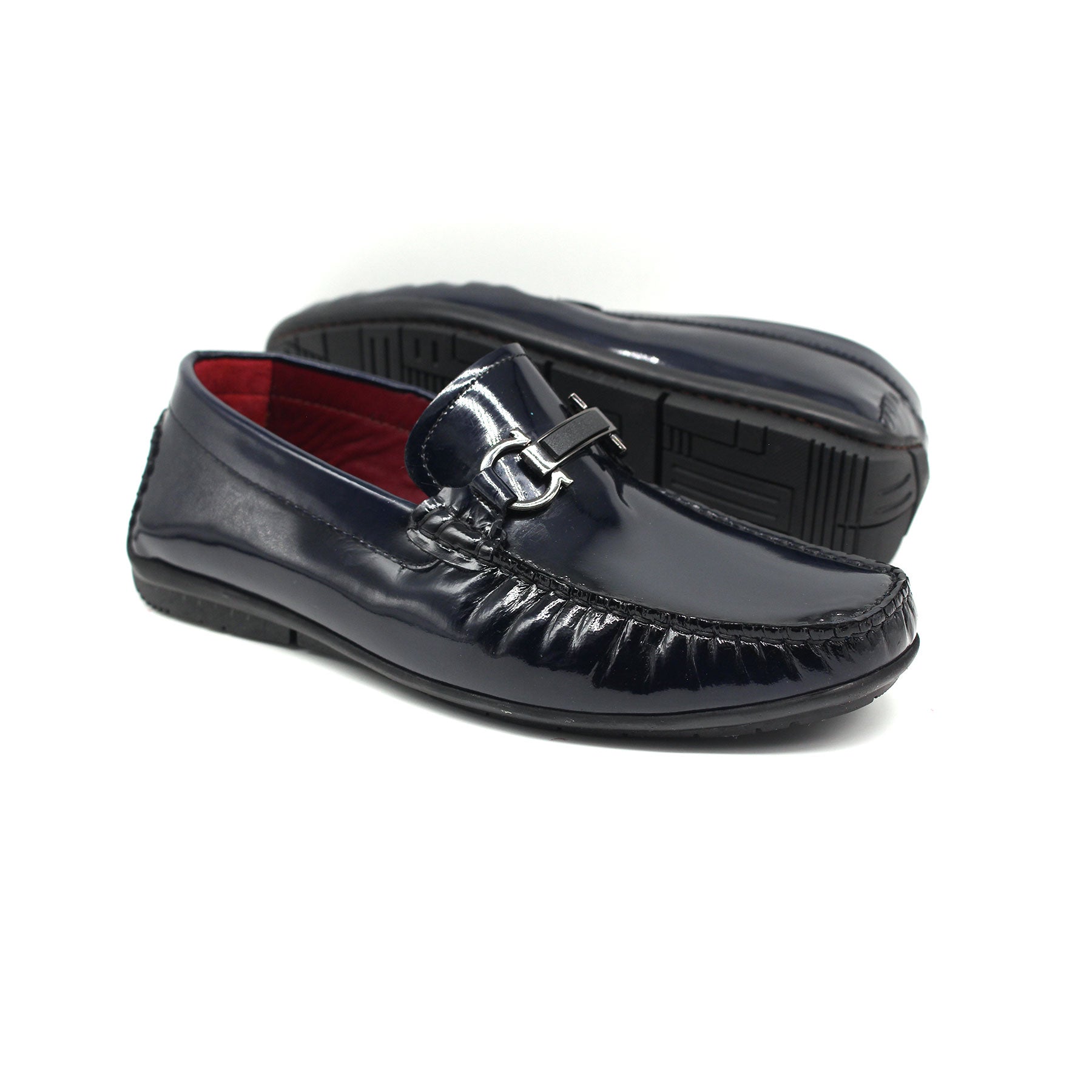 Mocassin en Cuir Ref : 0028 Bleu Demasquable