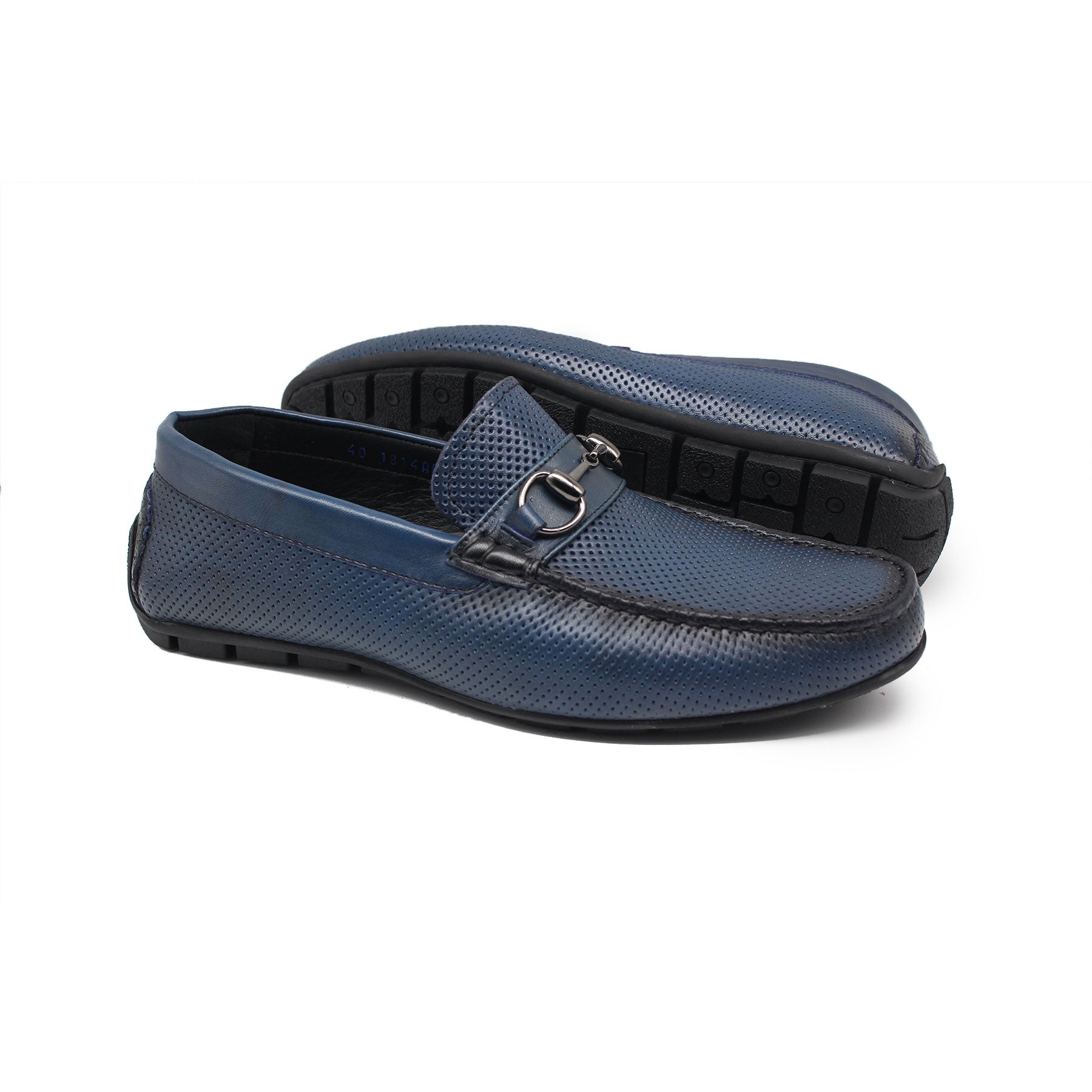 Mocassin en Cuir Ref : 1814 Bleu
