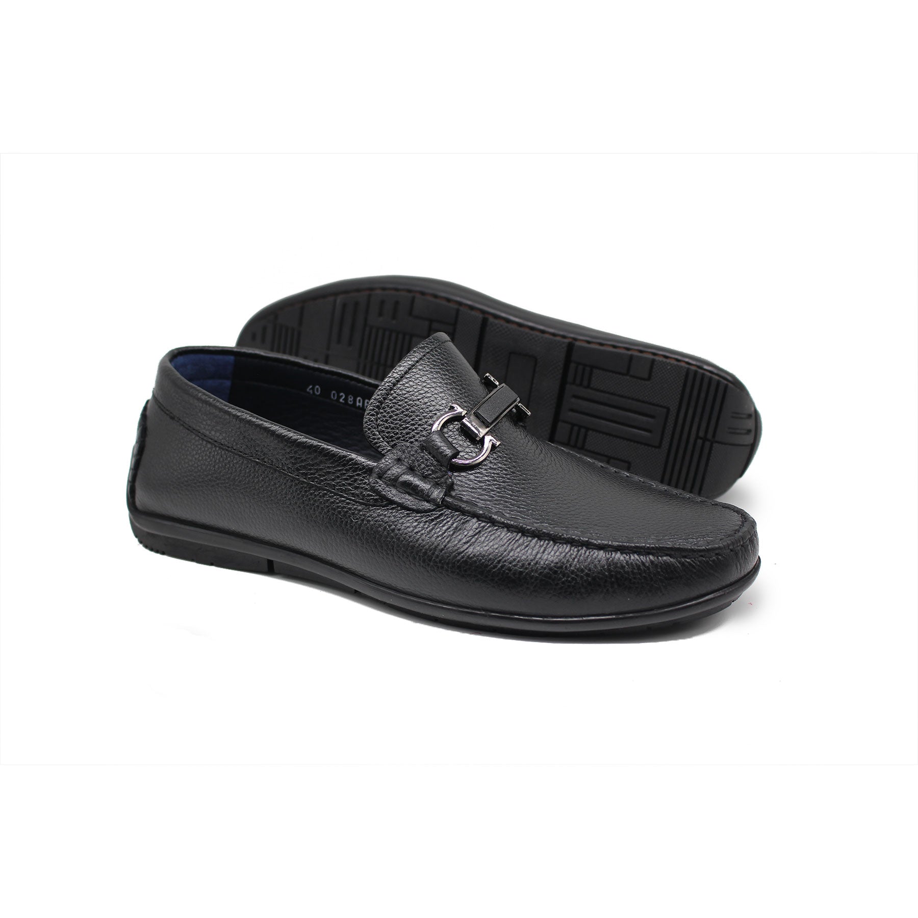 Mocassin en Cuir Ref : 0028 Noir