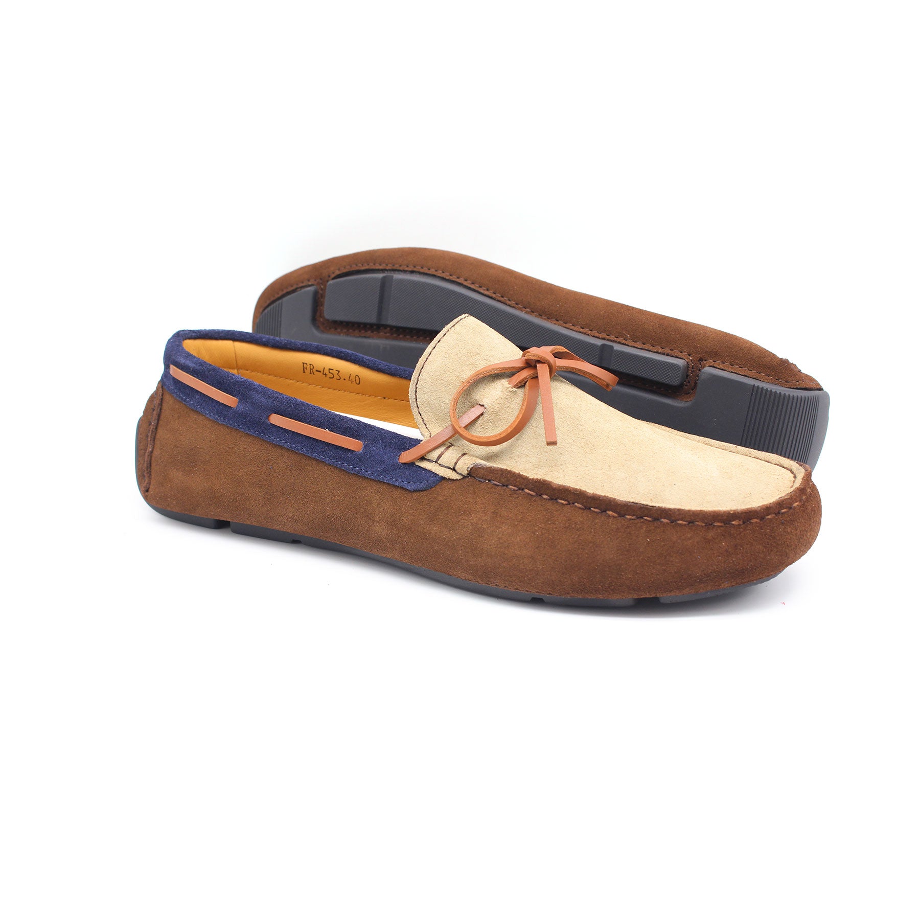 Mocassin en Cuir Ref : 453 Taba Biege Daim
