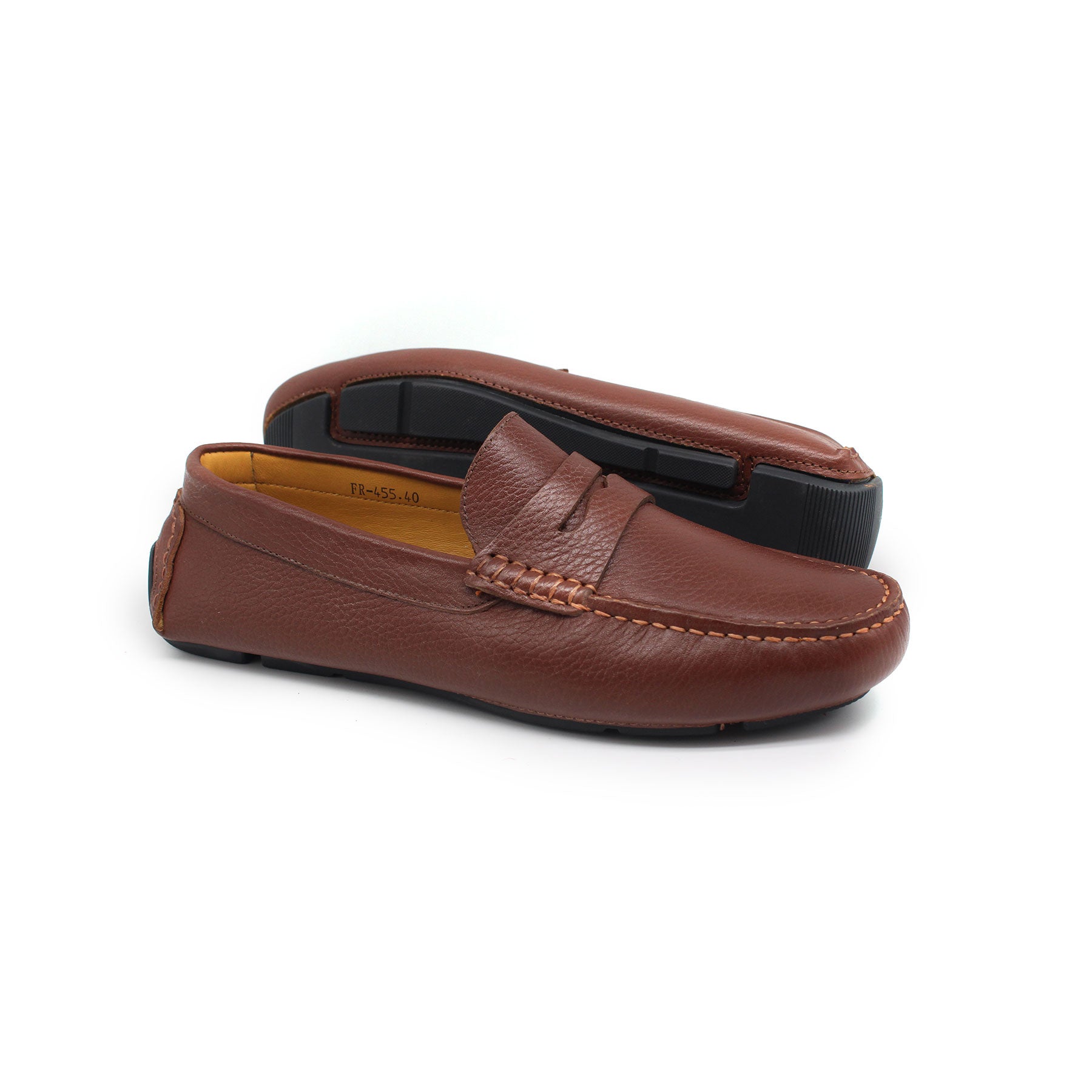 Mocassin en Cuir Ref : 455 Marron Clair