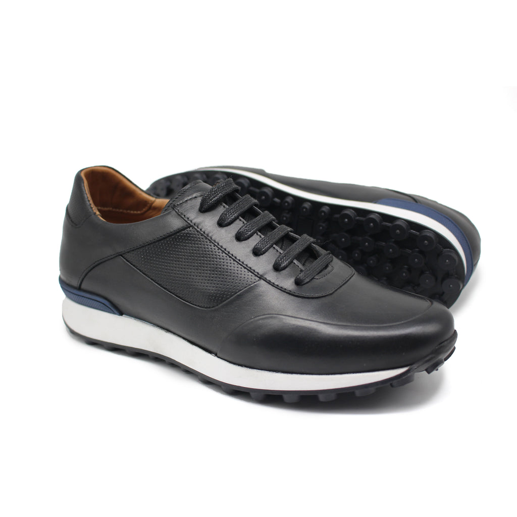 Chaussures Basket noir aspect cuir croco avec zip latéral pour homme –  MY-LOOK
