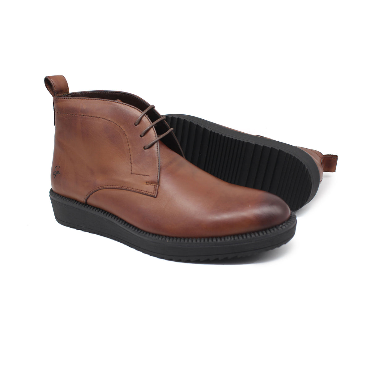 Ref: 521 Bottine en Cuir Marron Clair 4MDL - Shopilo Shoes